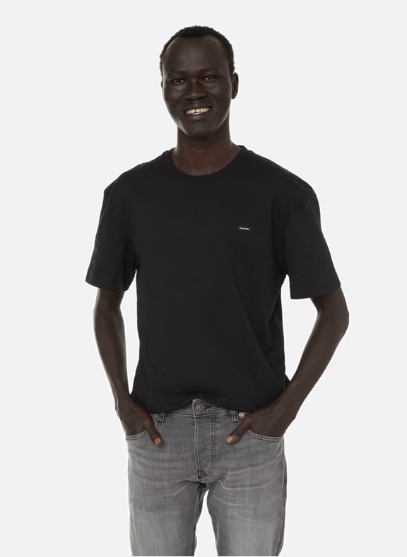 T-shirt en coton mélangé Noir by CALVIN KLEIN CALVIN KLEIN T-shirt en coton mélangé Noir