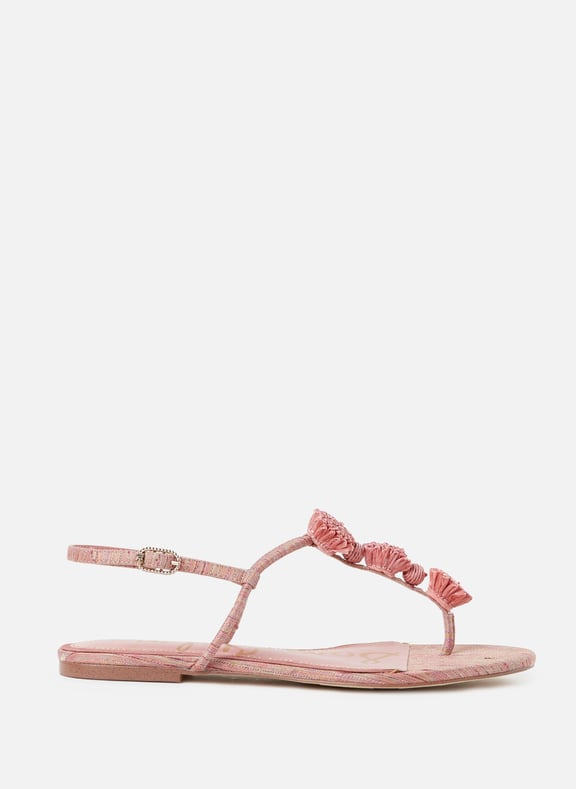 Flat raffia sandals Pink by SAM EDELMAN SAM EDELMAN Flat raffia sandals Pink