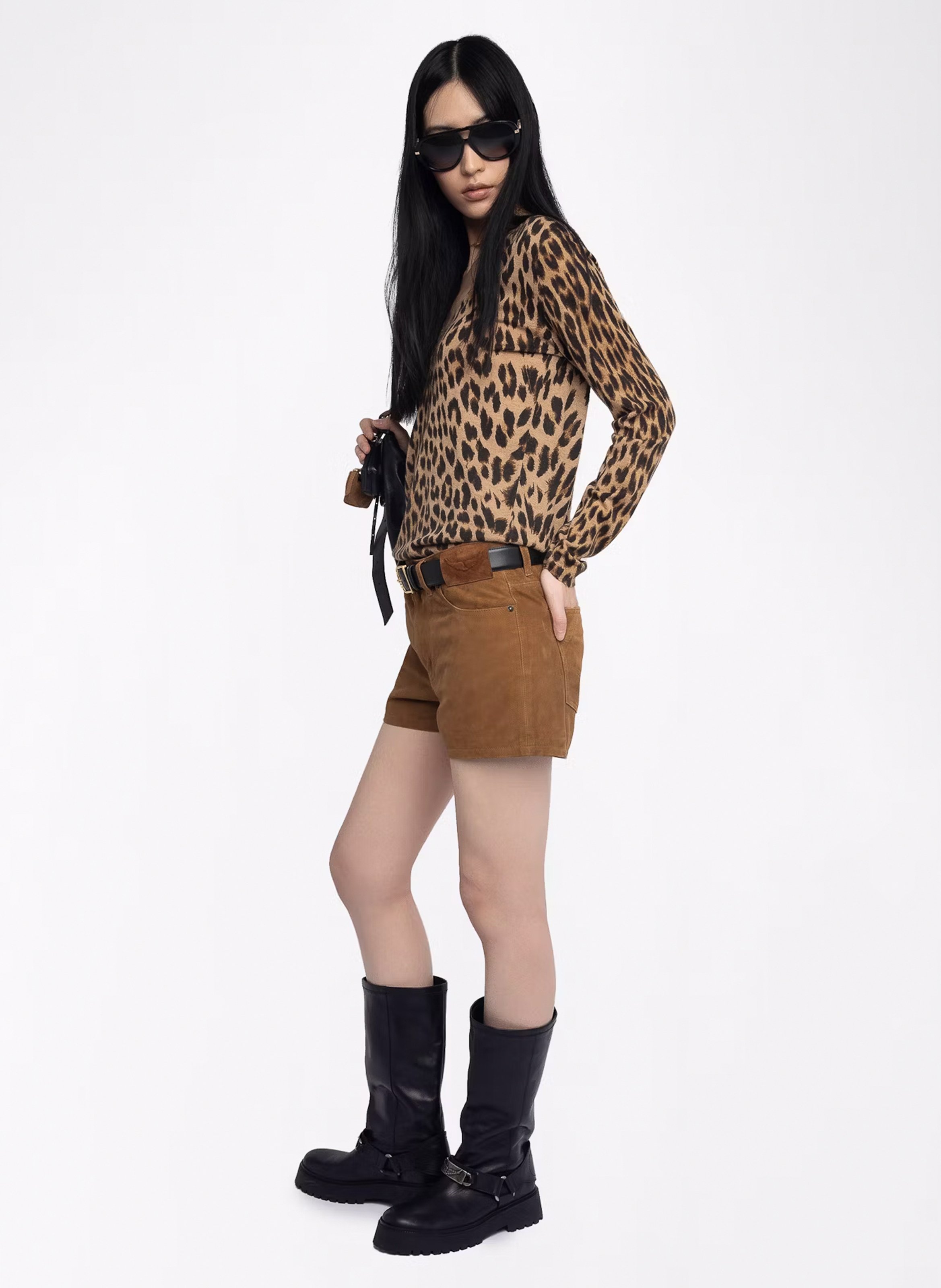 Pull col v en cachemire en cachemire rivy ZADIG&VOLTAIRE Marron