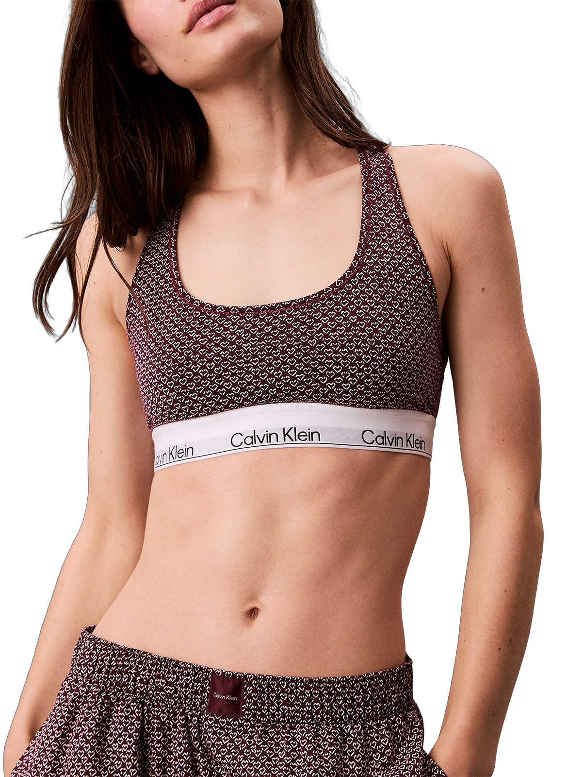 CALVIN KLEIN Cotton bra top Red