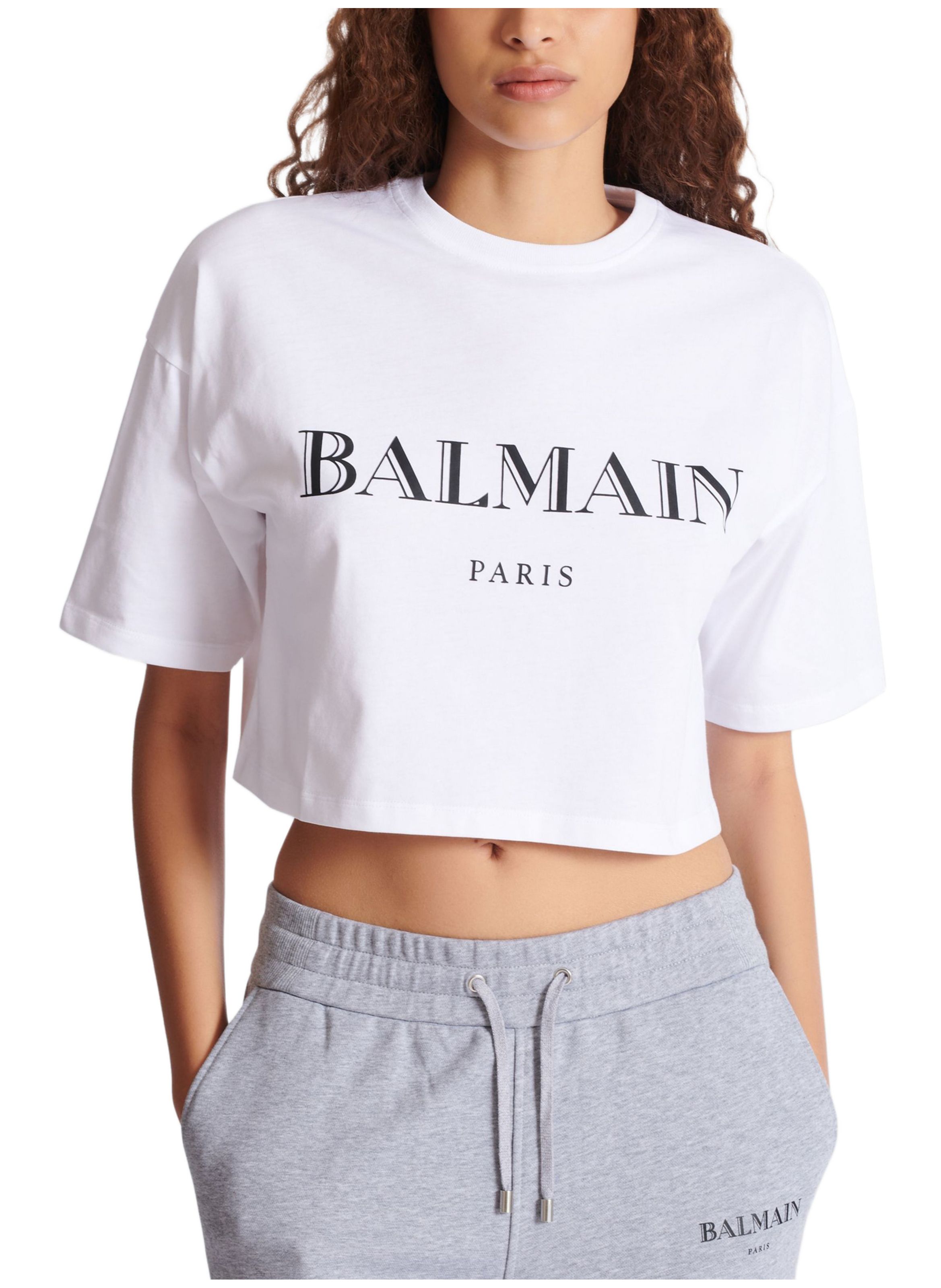 T-shirt court ample avec imprimé balmain BALMAIN Blanc