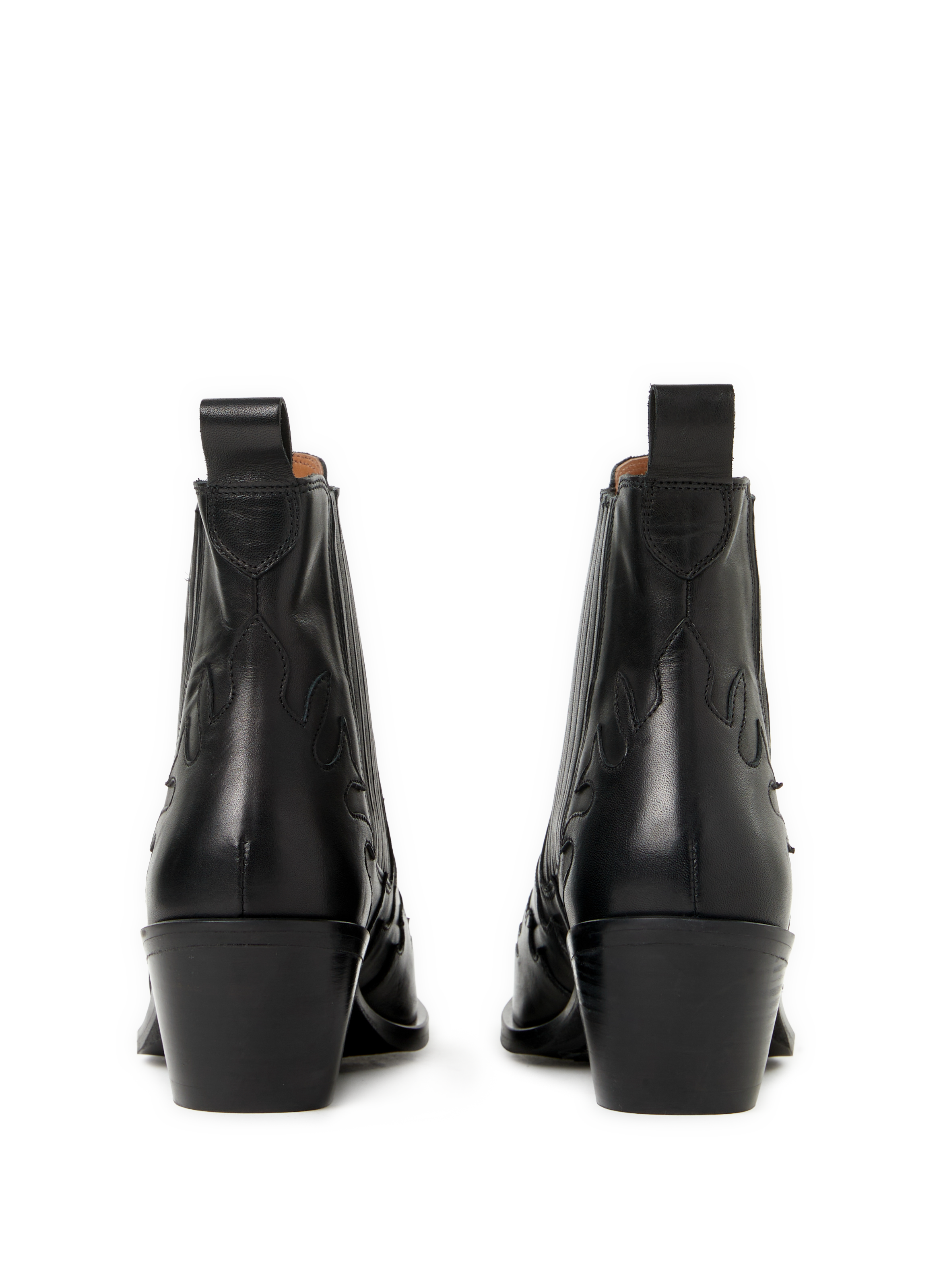 Bottines santiags en cuir SAISON 1865 Noir