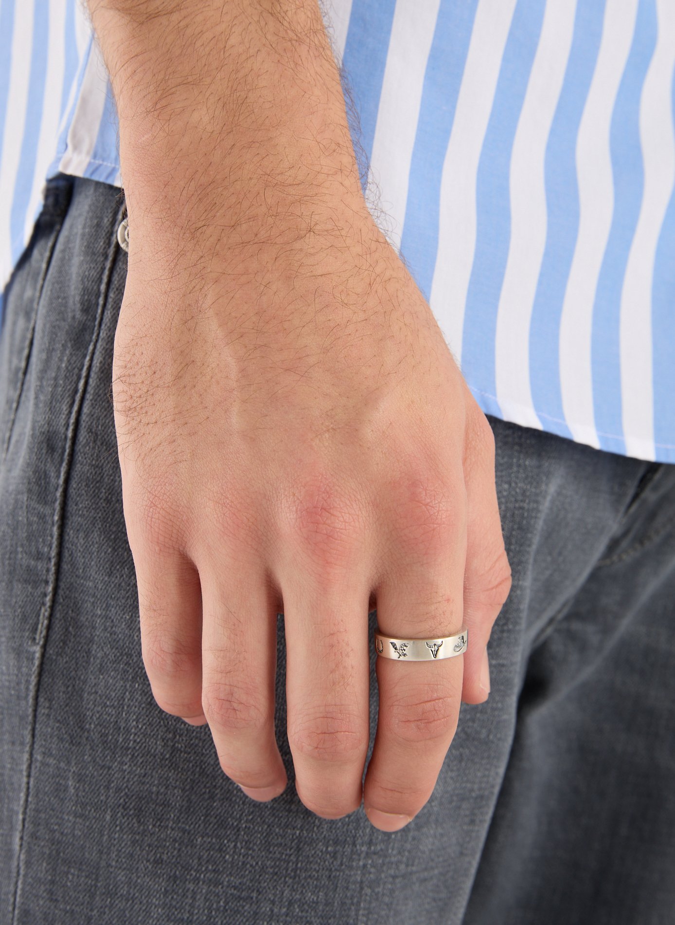 Wild West silver ring SERGE DENIMES Silver