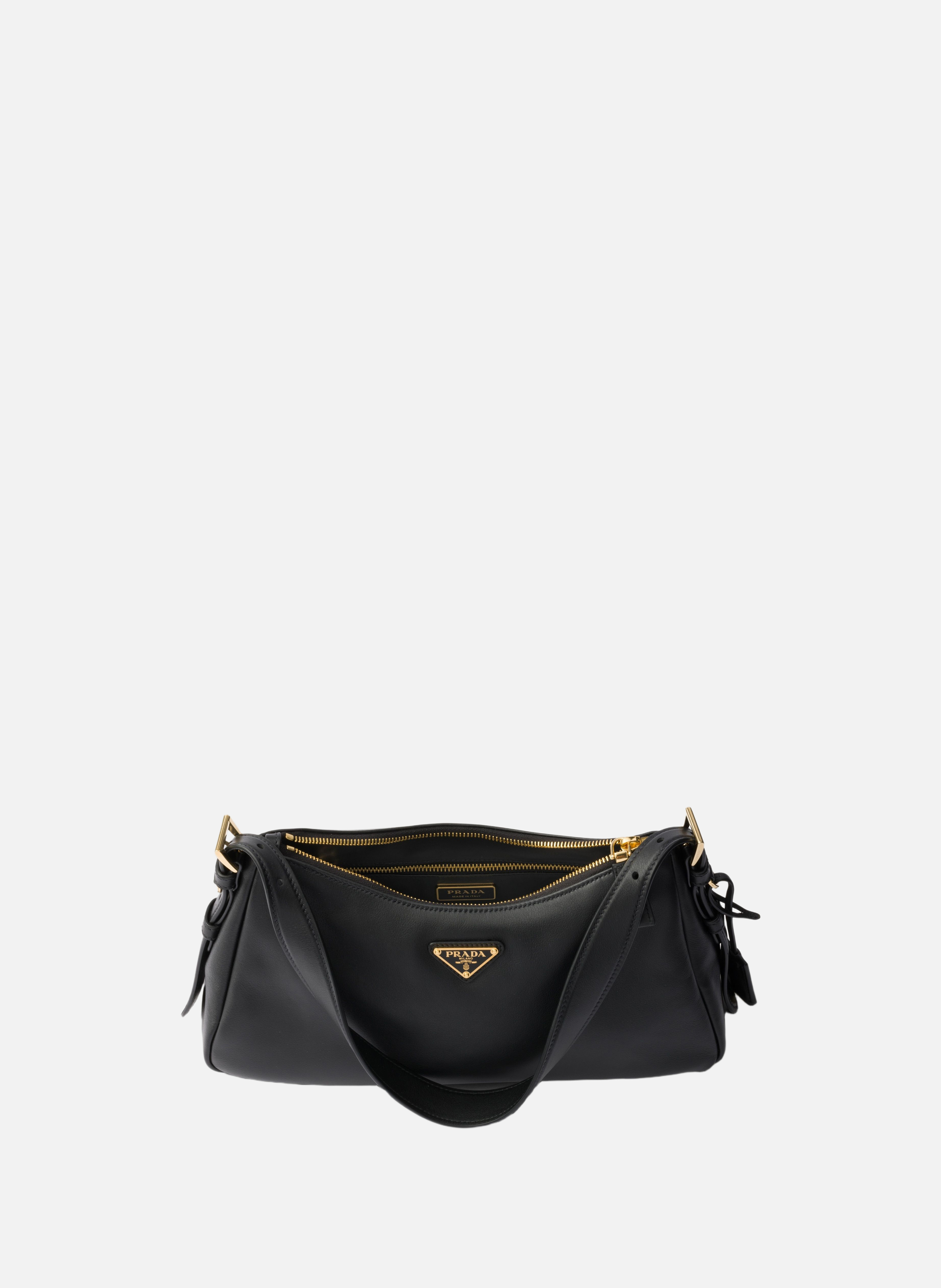Sac porté épaule prada aimée en cuir PRADA Noir