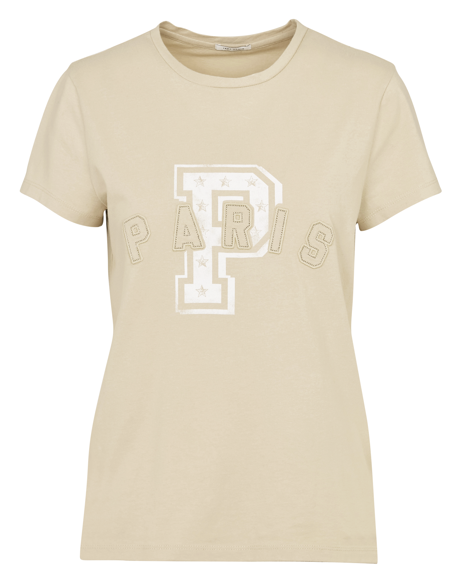 Tee-shirt col rond en coton IKKS Beige
