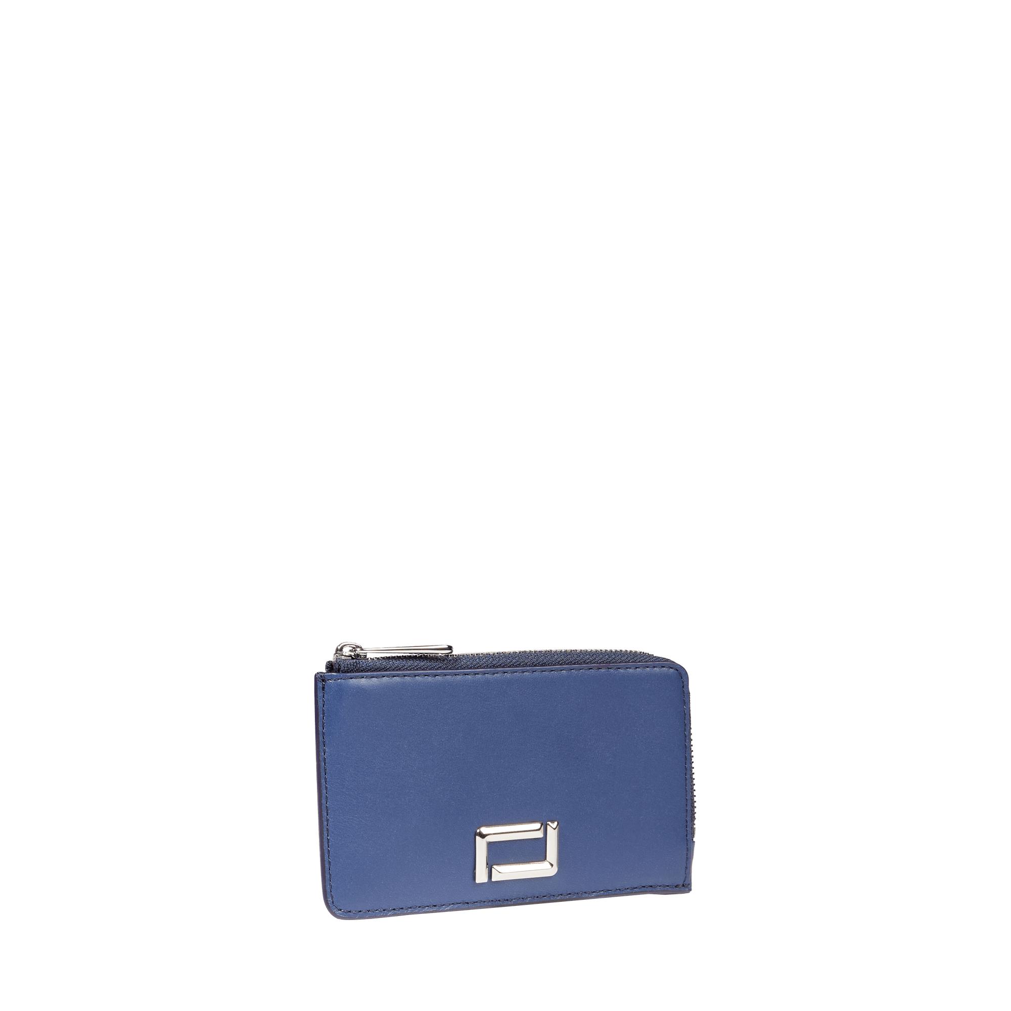 Porte-cartes zippé angèle de lancel en cuir LANCEL Bleu