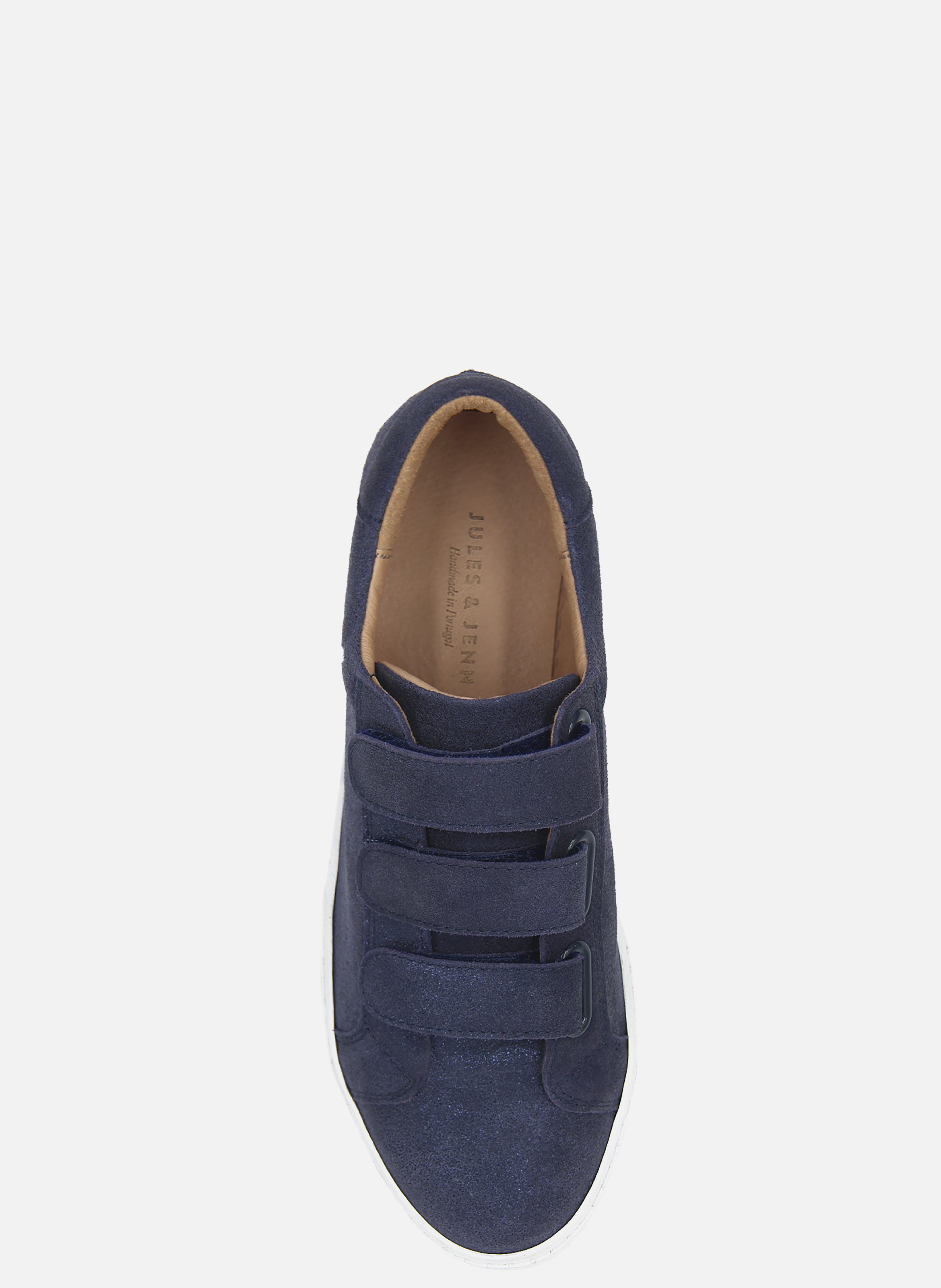 Baskets en cuir métallisé JULES & JENN Bleu