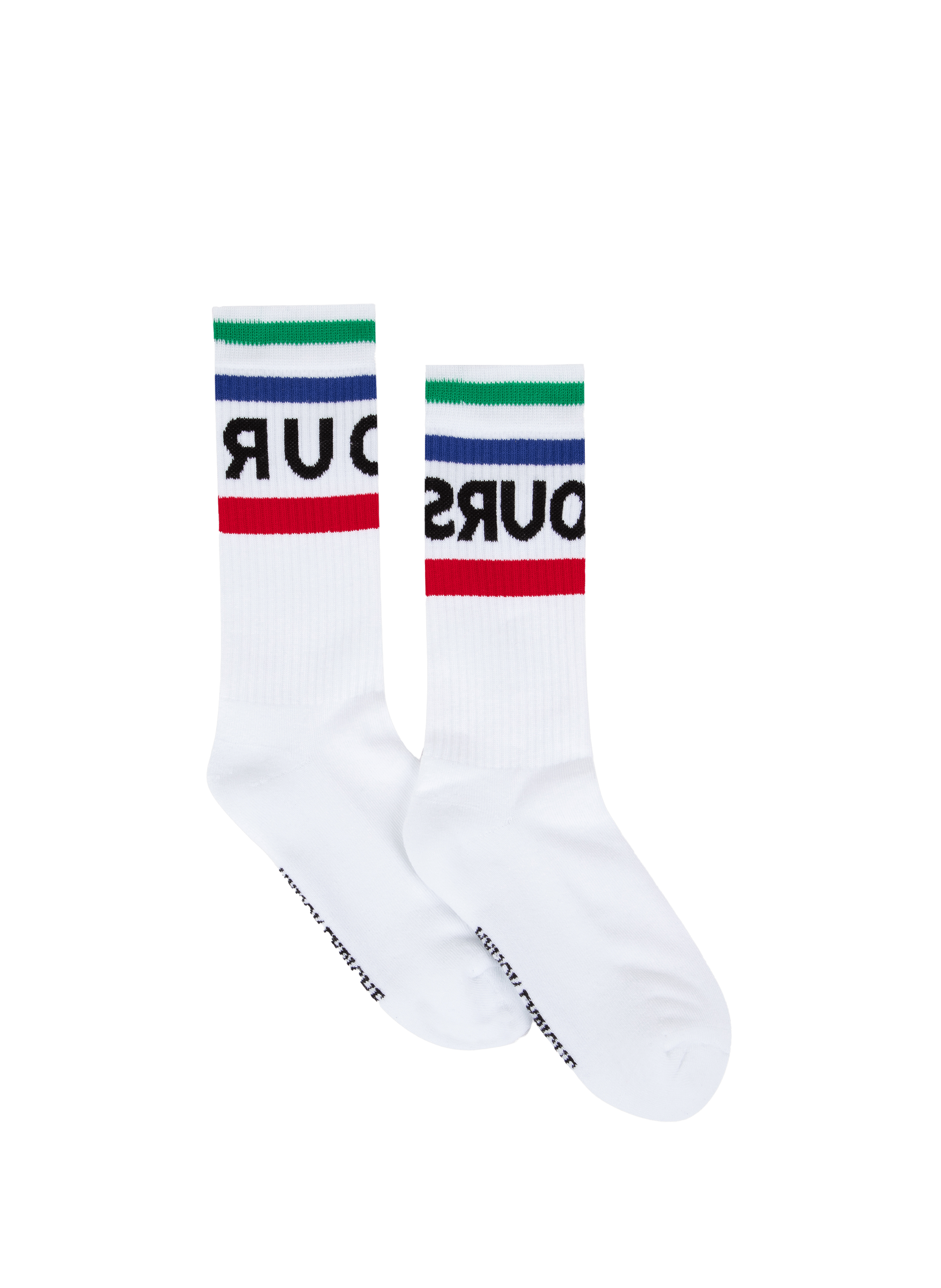 MAISON LABICHE Chaussettes mi-haute en coton mélangé Blanc