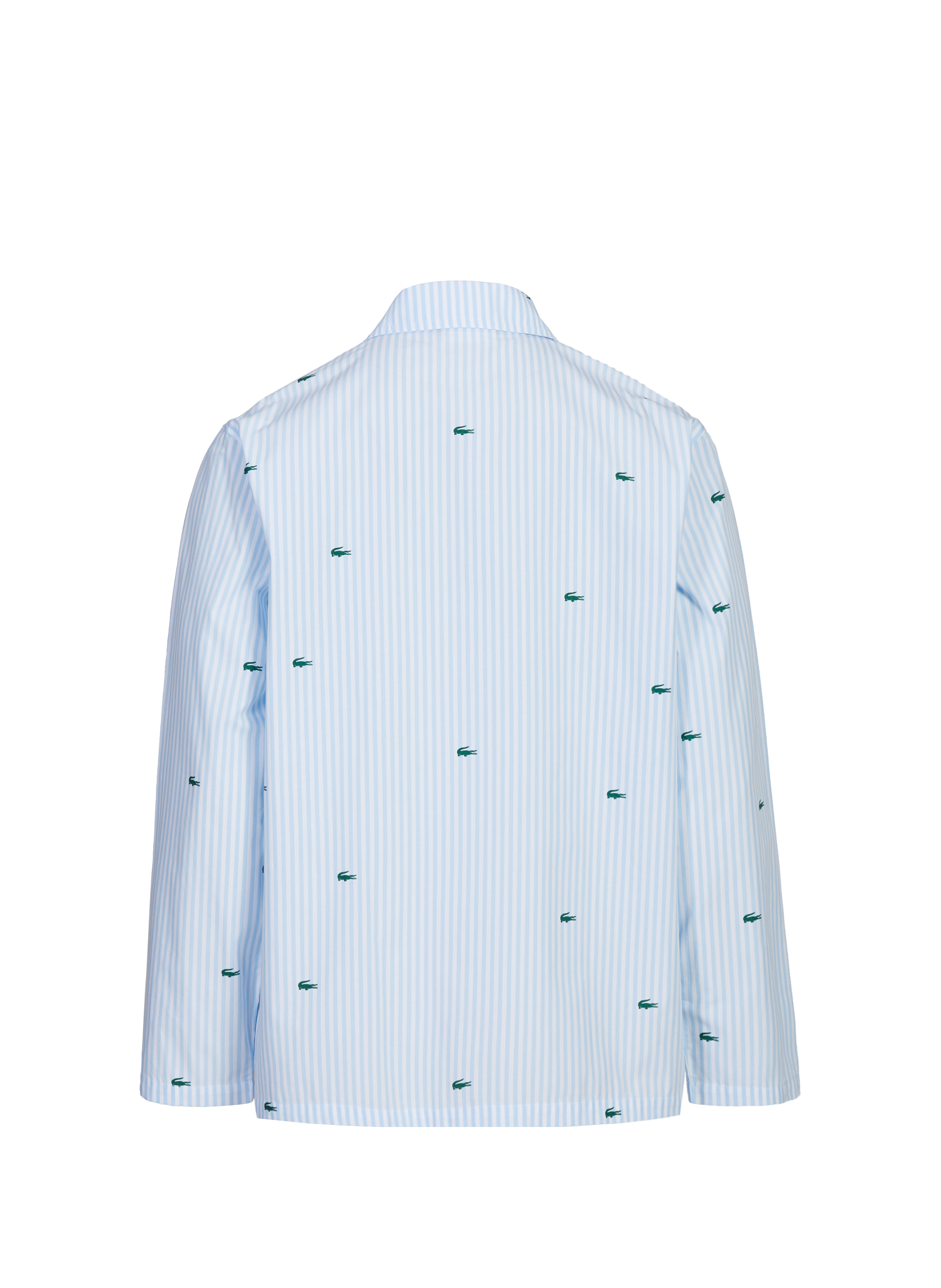 Striped cotton pajama shirt LACOSTE Blue