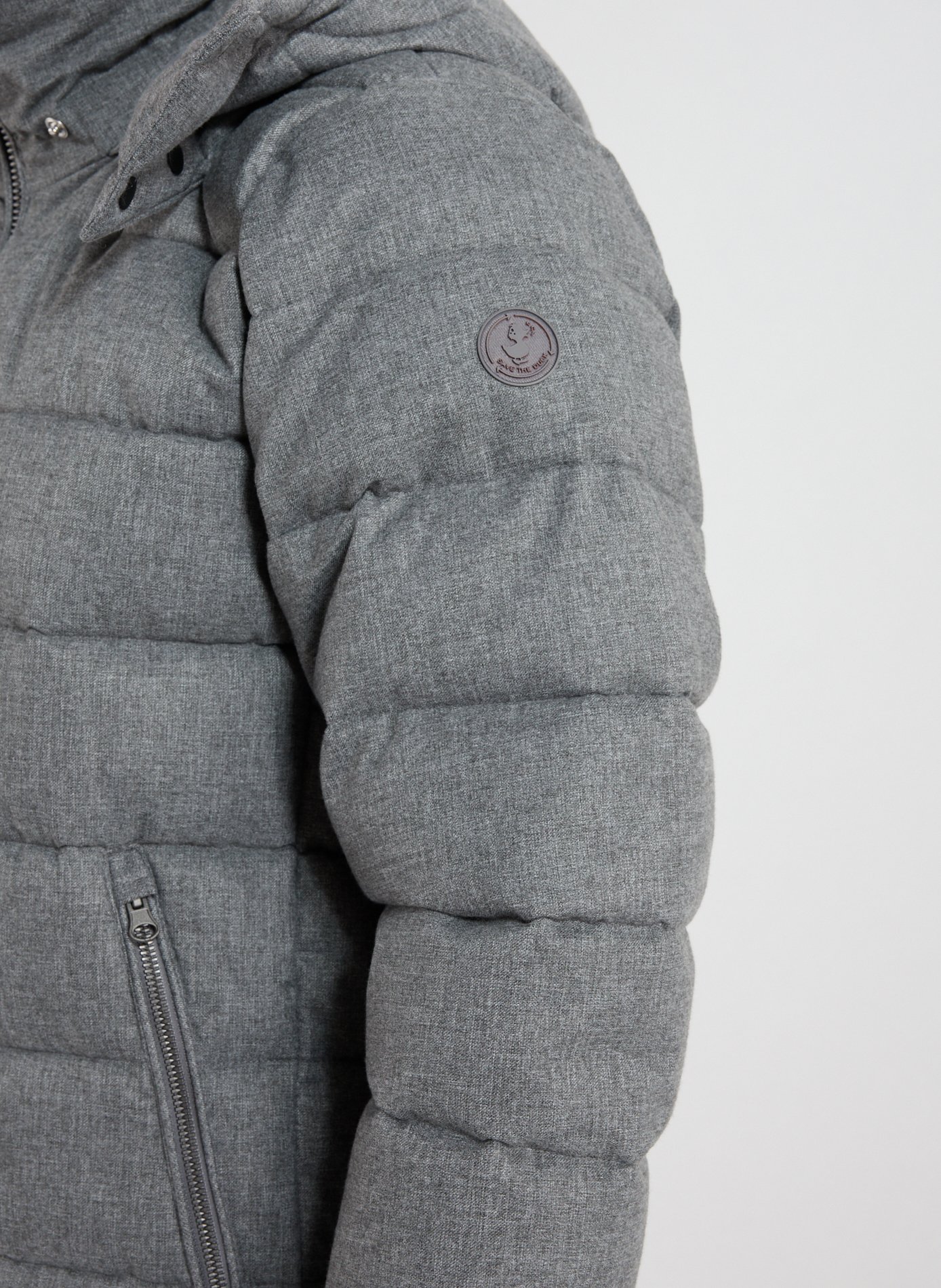 Doudoune matelassée à capuche amovible SAVE THE DUCK Gris