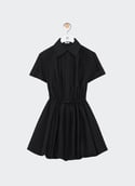 Robe mini en coton et soie  Black