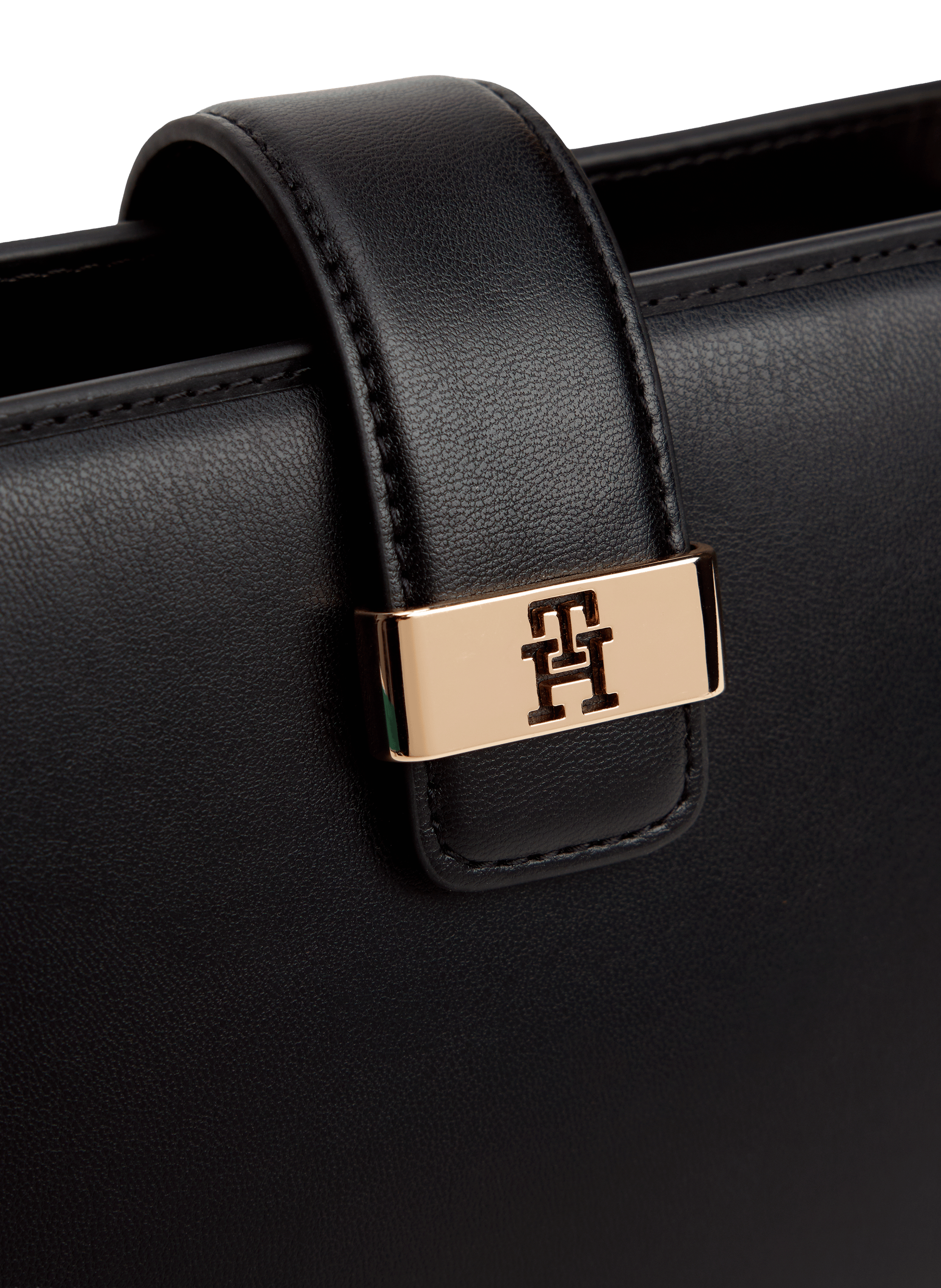 Handbag with logo clasp TOMMY HILFIGER Black