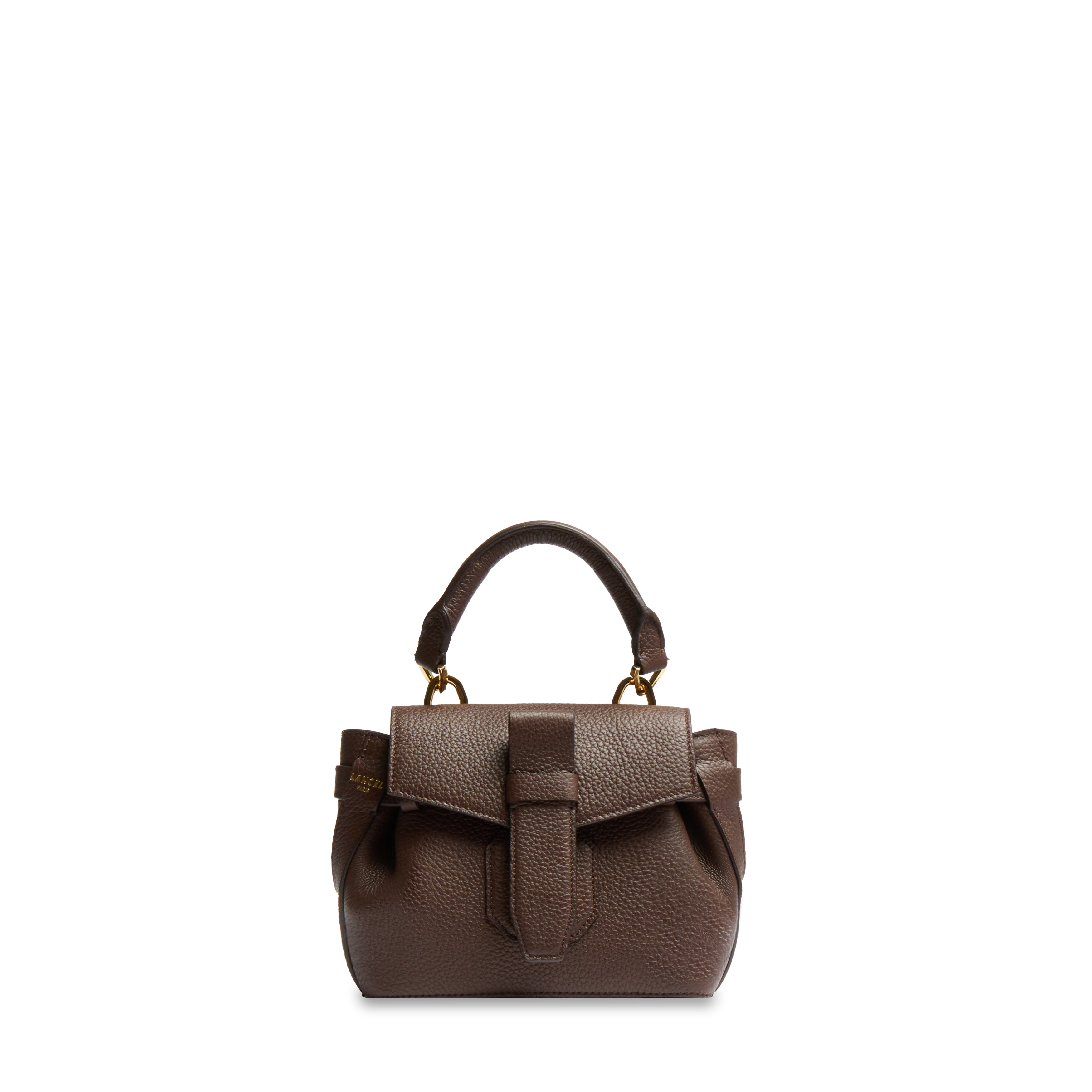 Mini top-handle bag charlie by lancel in leather LANCEL Brown