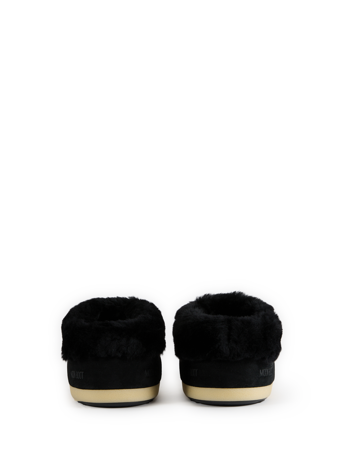 Lace-up leather mules MOON BOOT Black