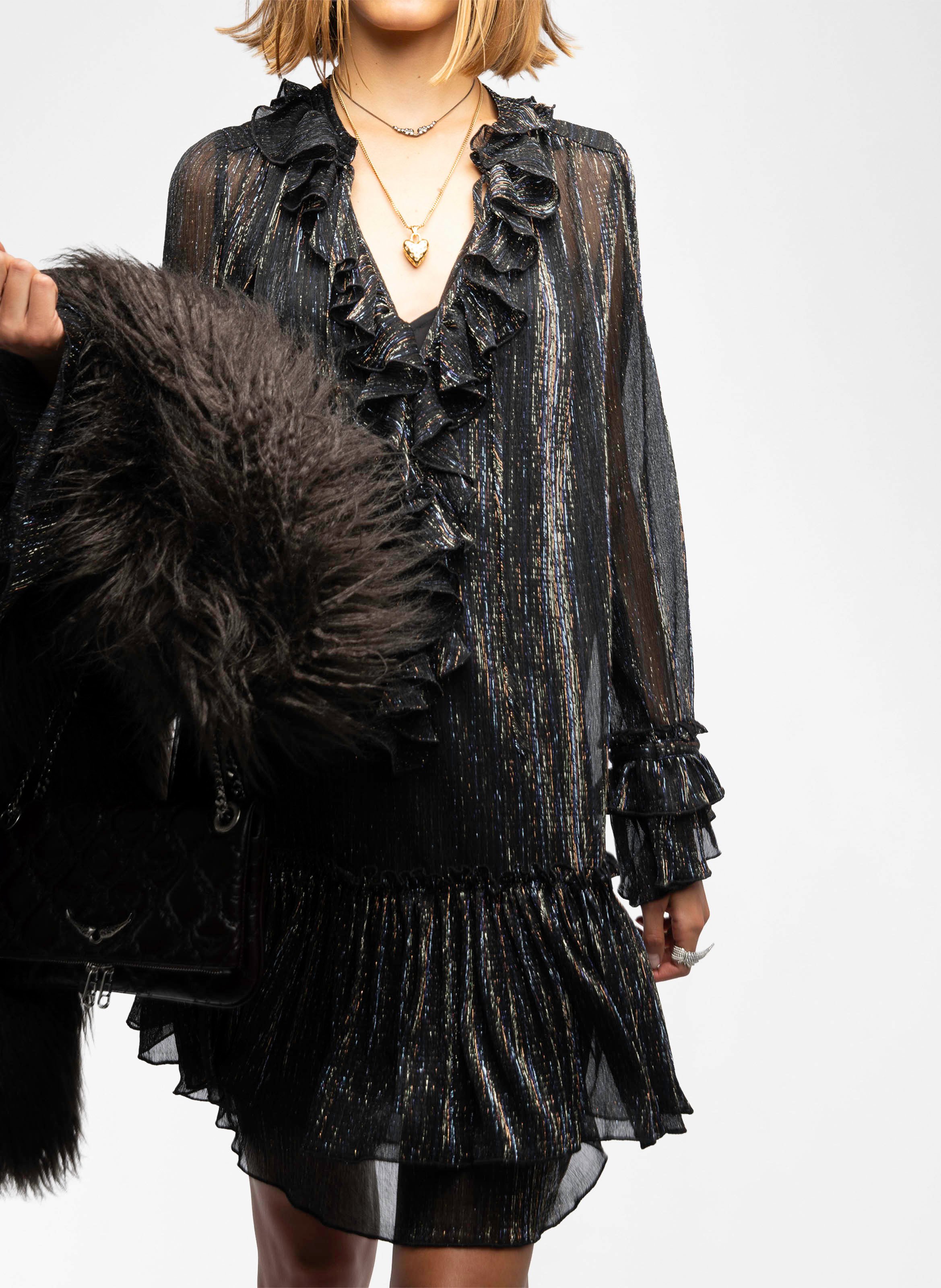 Robe courte droite col v ralice ZADIG&VOLTAIRE Noir