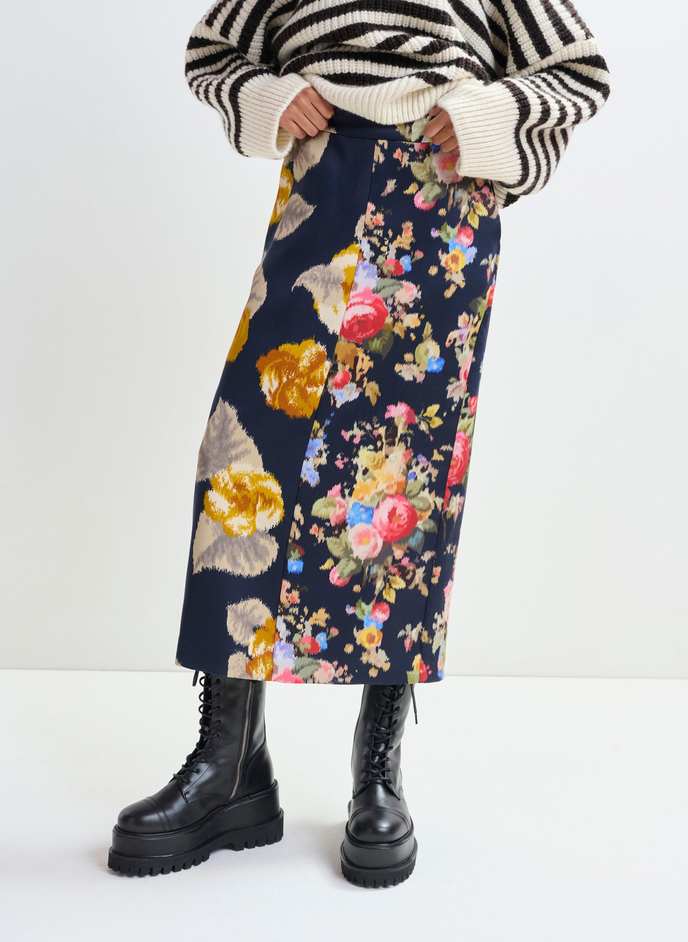 Jupe longue imprimée jonsea ESSENTIEL ANTWERP Bleu