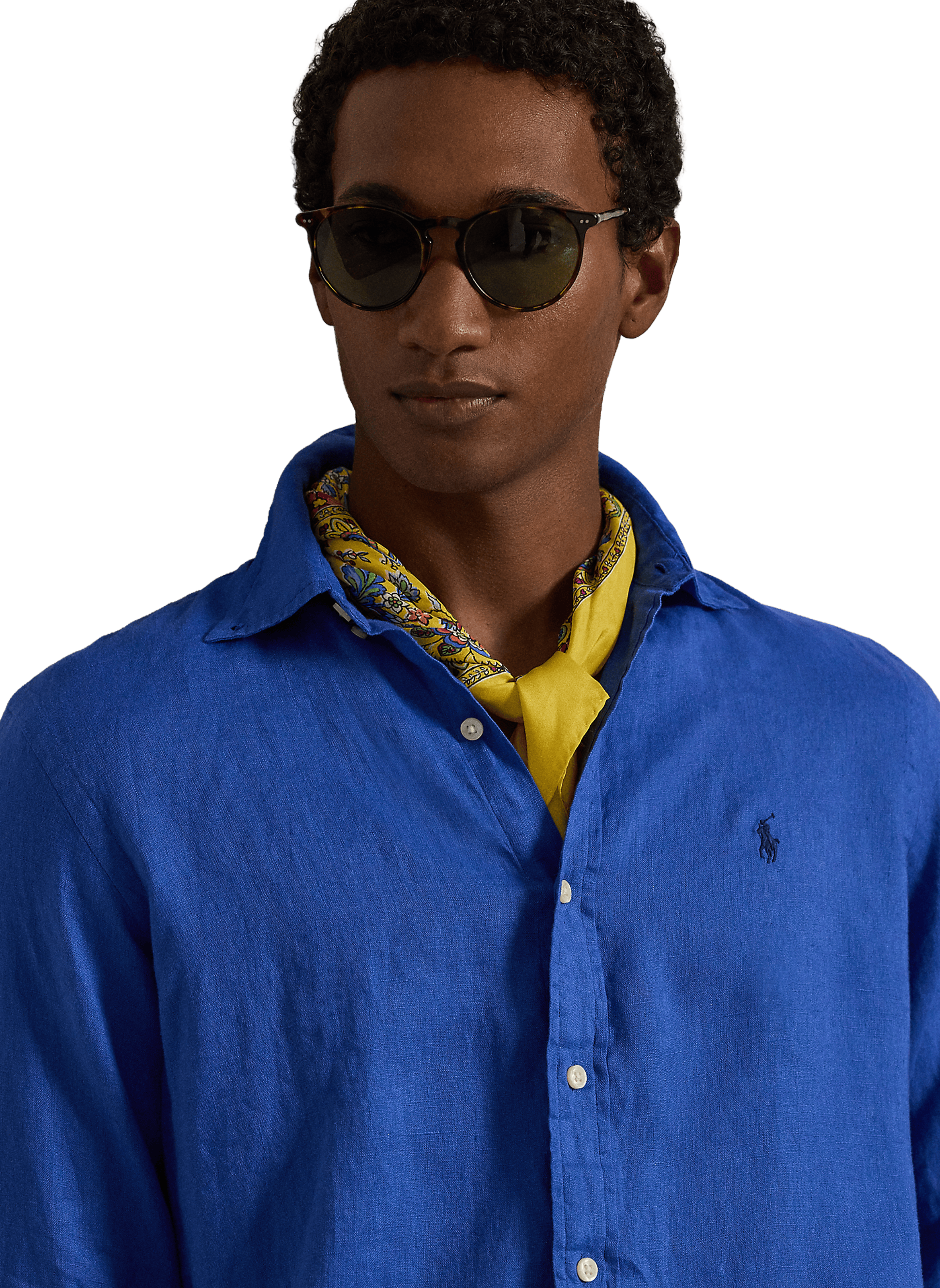 Chemise en lin POLO RALPH LAUREN Bleu