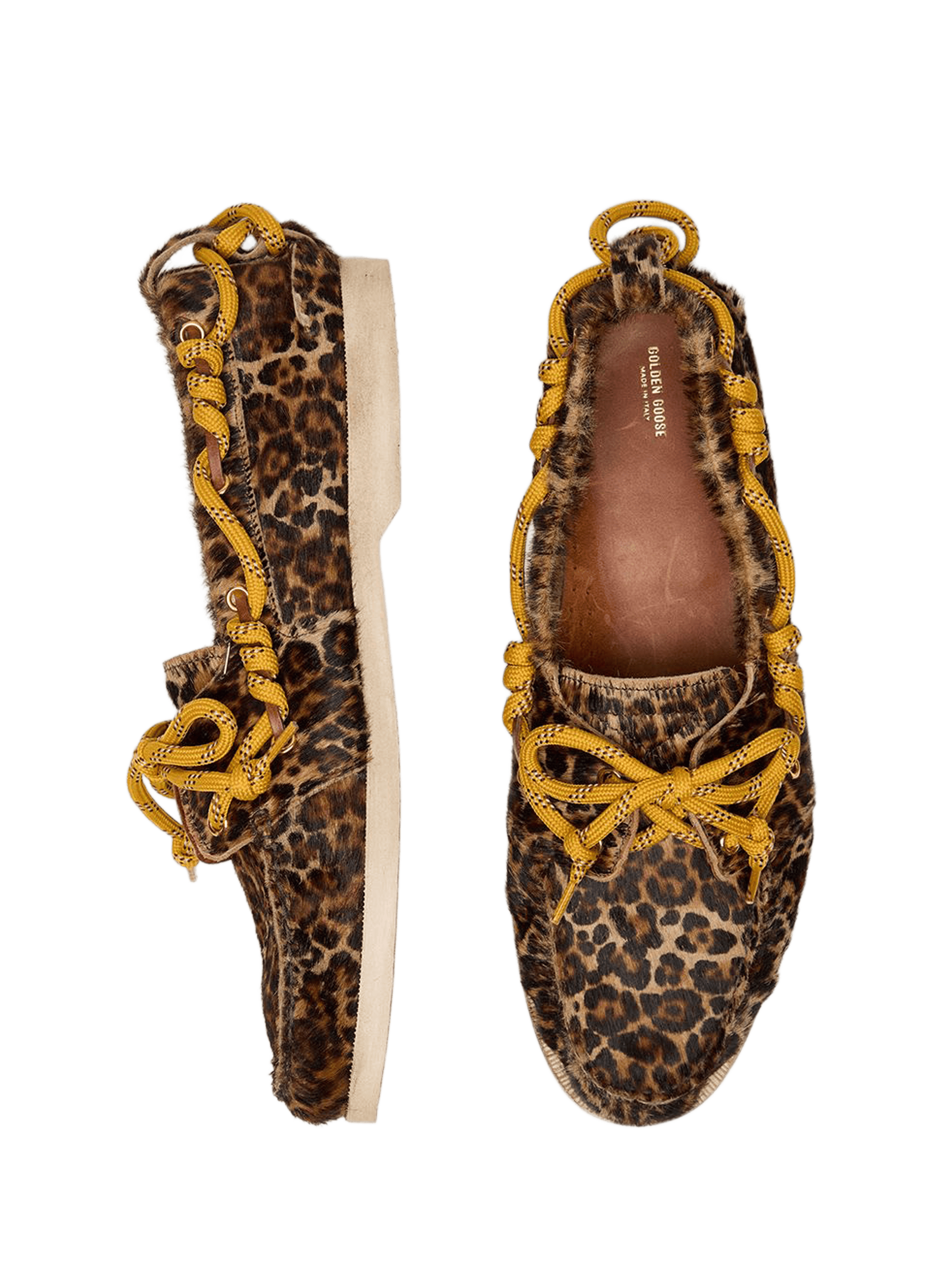 Leopard Print Leather Loafer GOLDEN GOOSE Brown