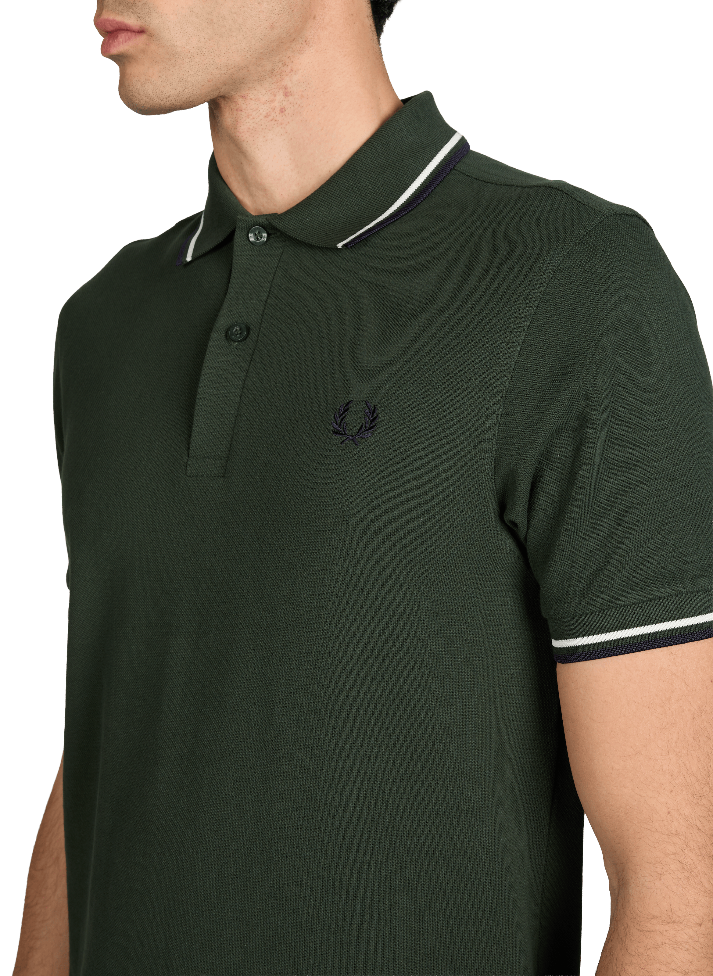 Polo à manches courtes en coton FRED PERRY Vert