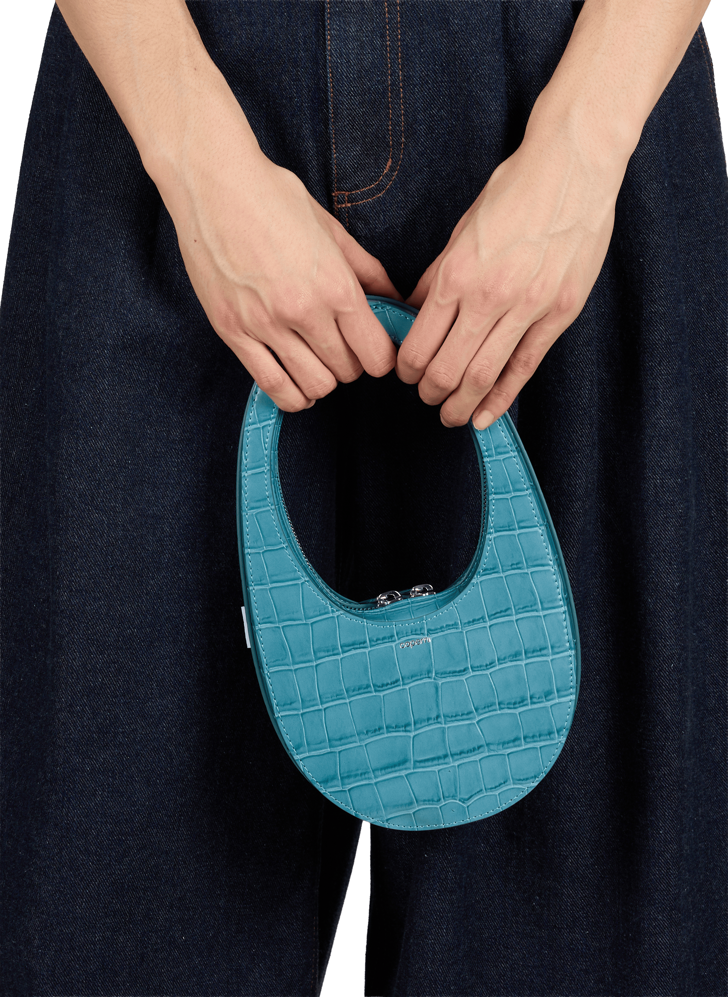 Crocodile leather handbag COPERNI Blue
