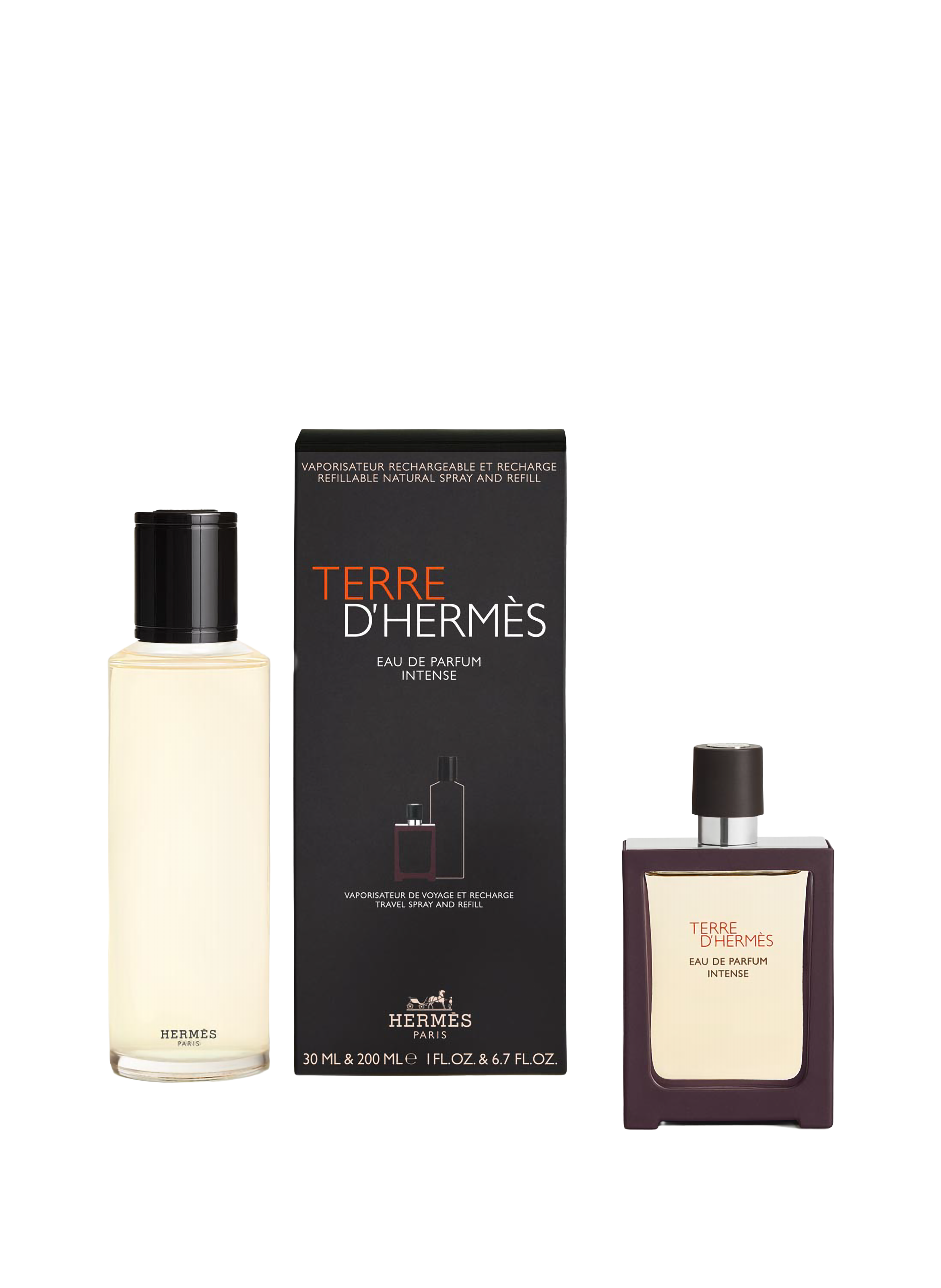 Terre d'Hermès, Eau de Parfum Intense travel spray 30 ml and refill 200 ml HERMÈS No color
