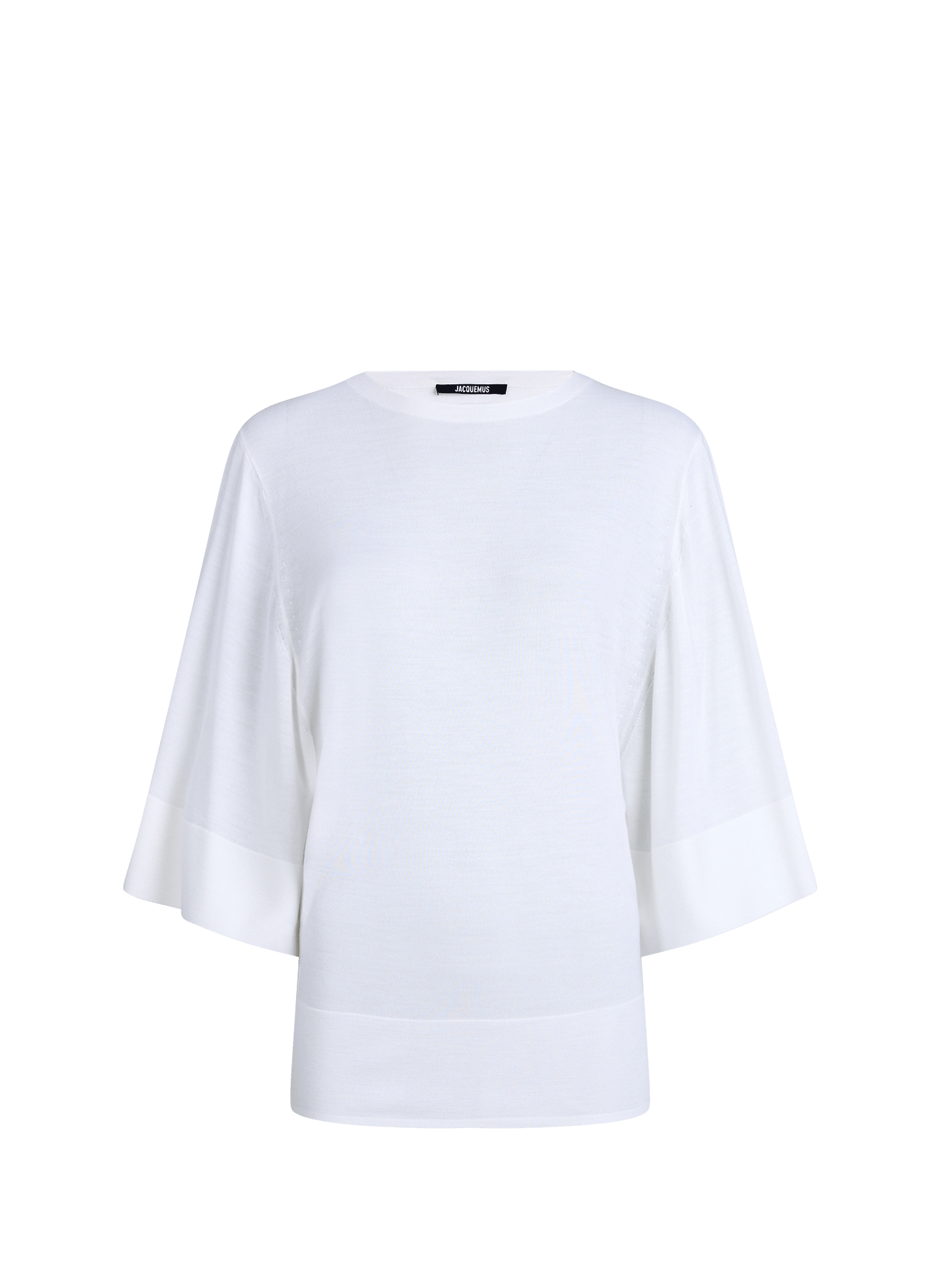 Top Mananco en laine vierge et soie JACQUEMUS Blanc