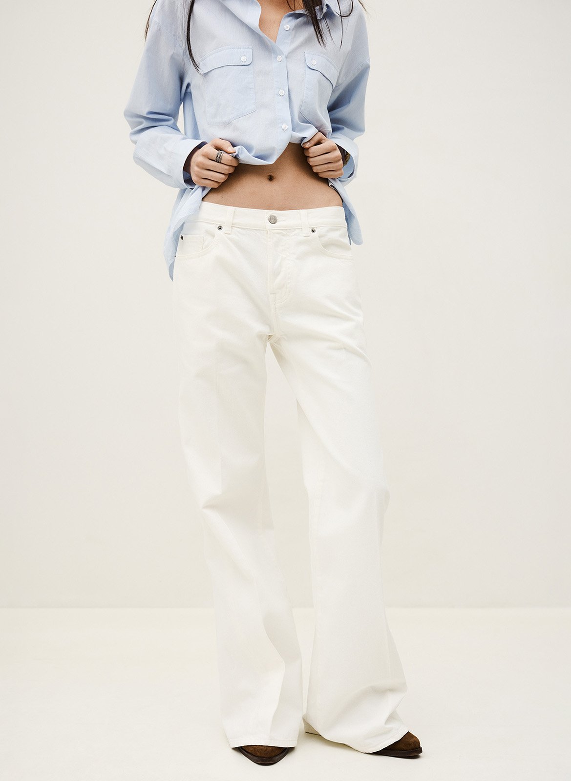 Jean large badou BA&SH Beige