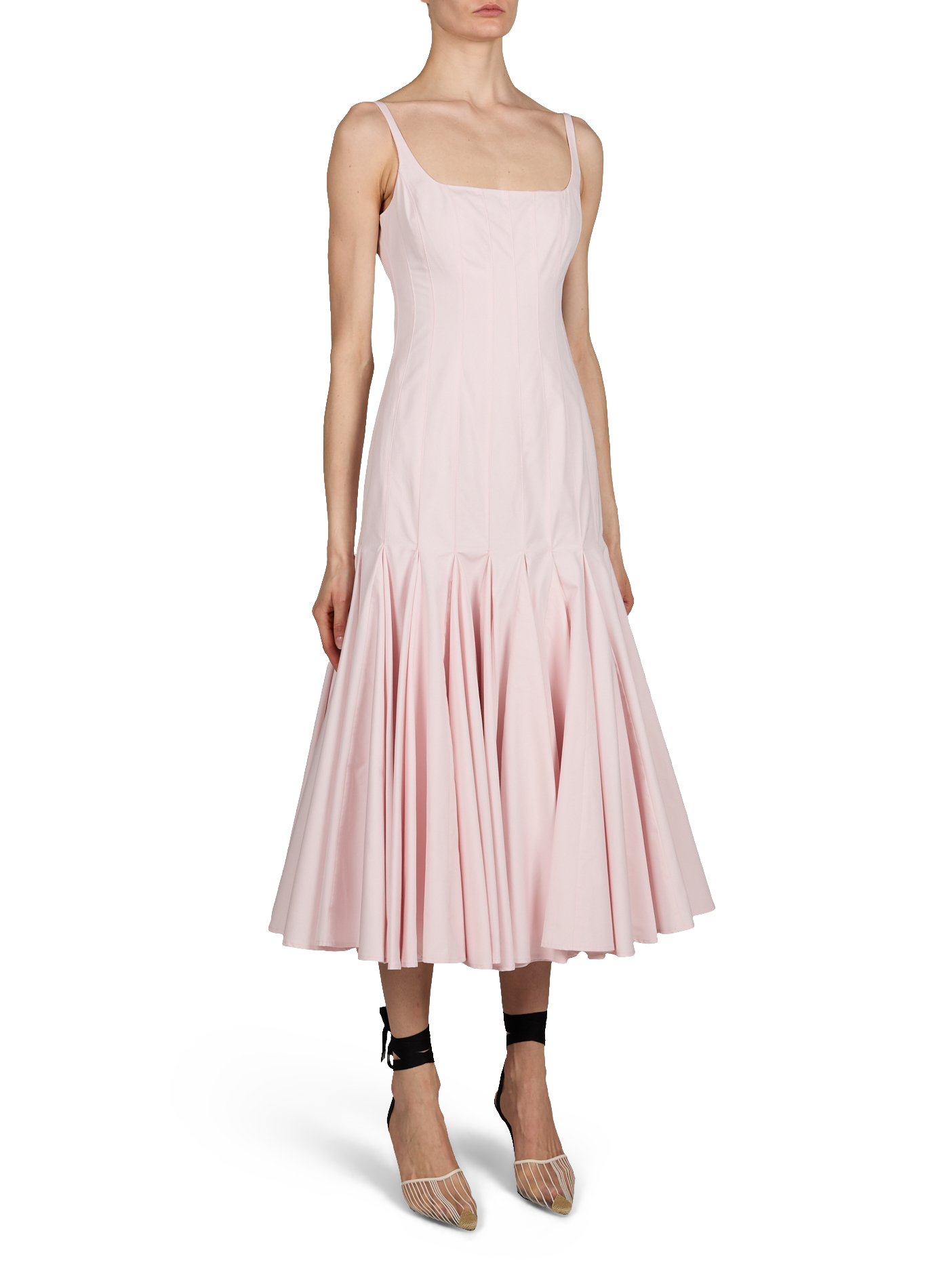 La Robe Agave evasée en coton mélangé JACQUEMUS Rose