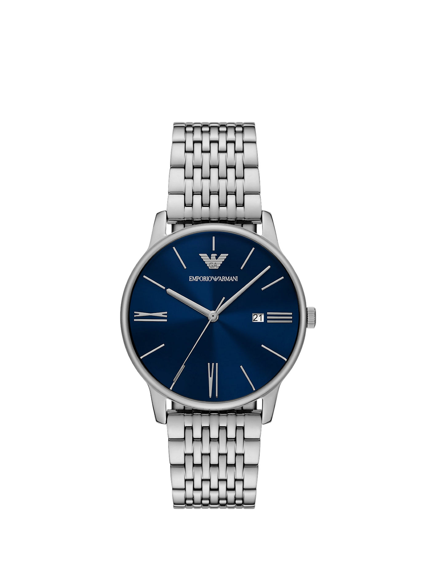 Montre quartz en acier inoxydable ARMANI MONTRES Bleu