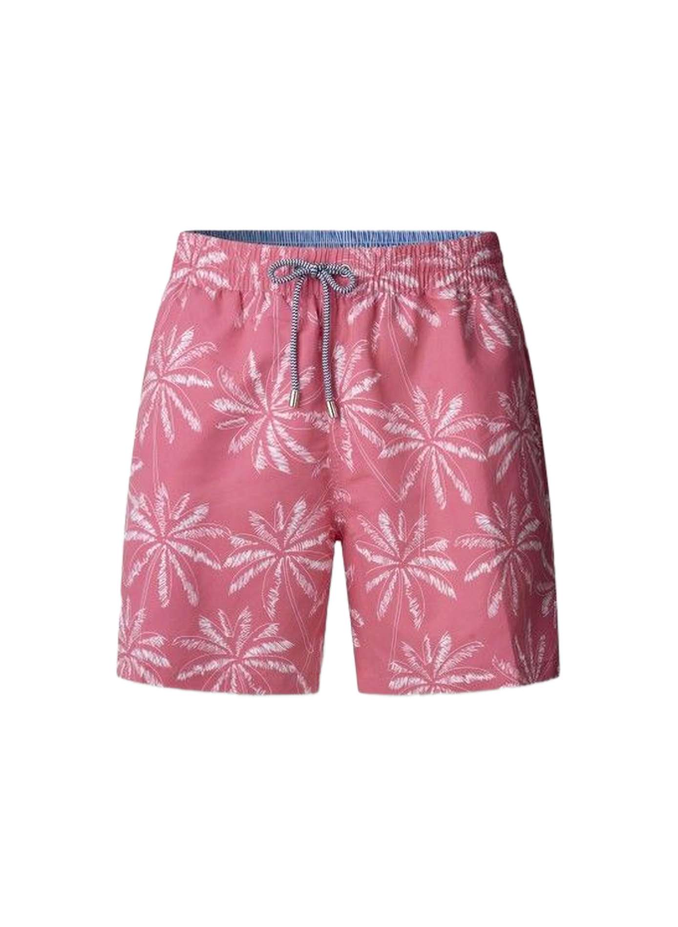 Short da mare con stampa palma e logo FACONNABLE Rosa