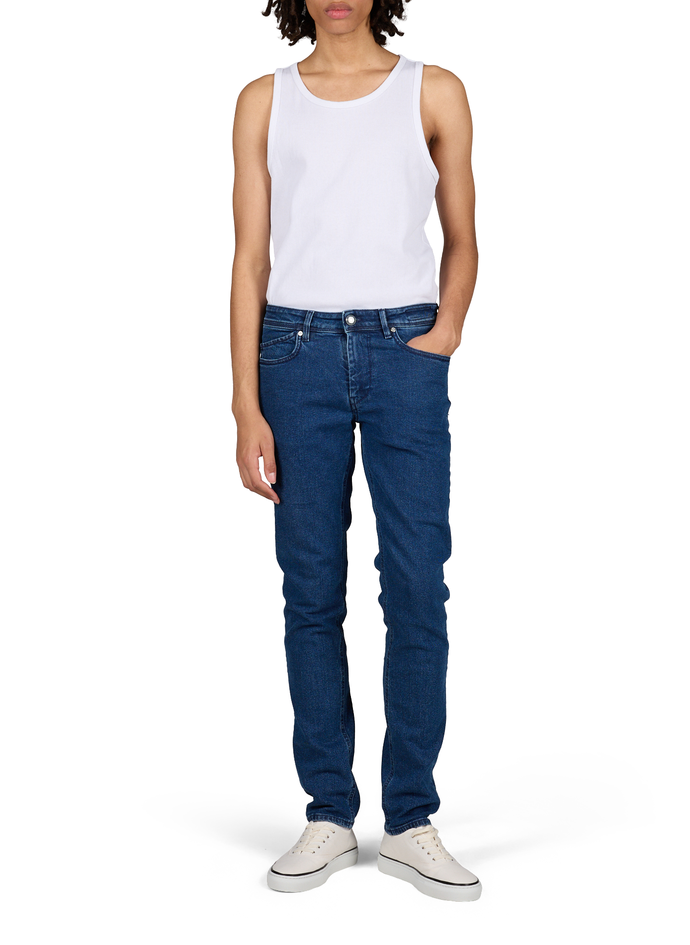Cotton-blend slim-fit jeans RE HASH Blue