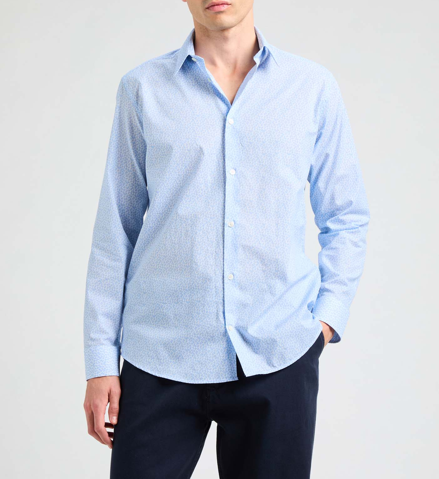 Floral-print shirt AU PRINTEMPS PARIS Blue