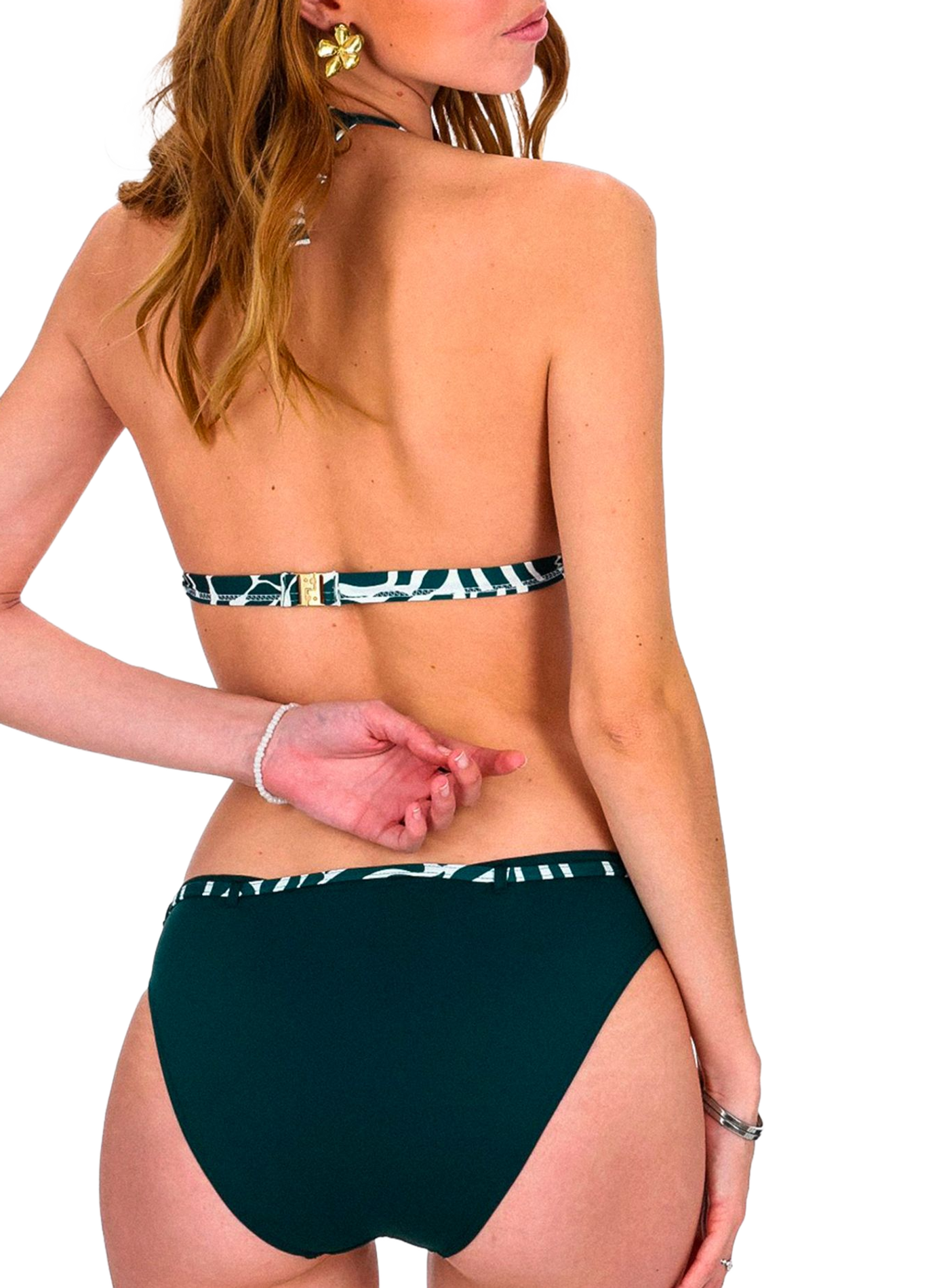 Bas de maillot de bain taille contrastante GRAIN DE SABLE Multicolore