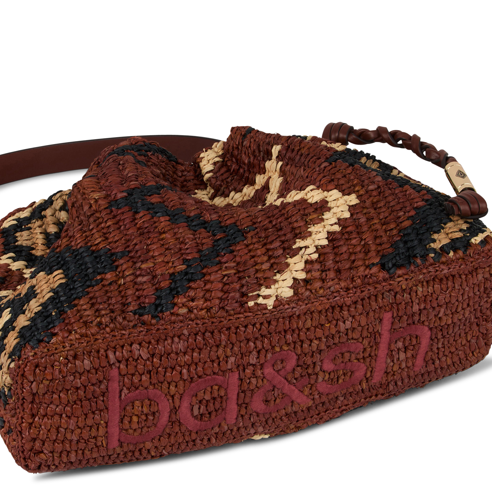Pochette en raphia june Multicolore