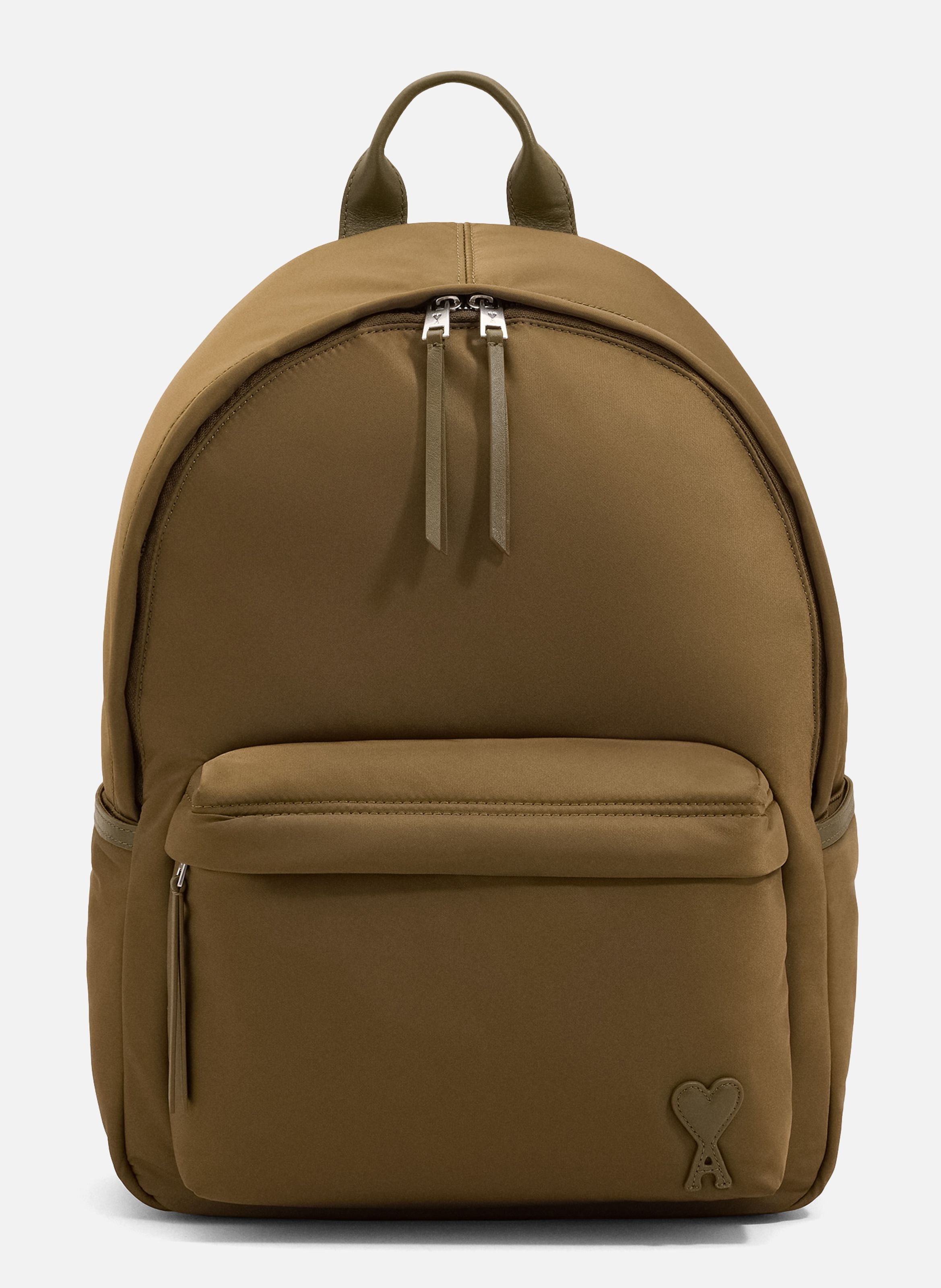 Sac à dos marcel unisexe en nylon AMI PARIS Marron