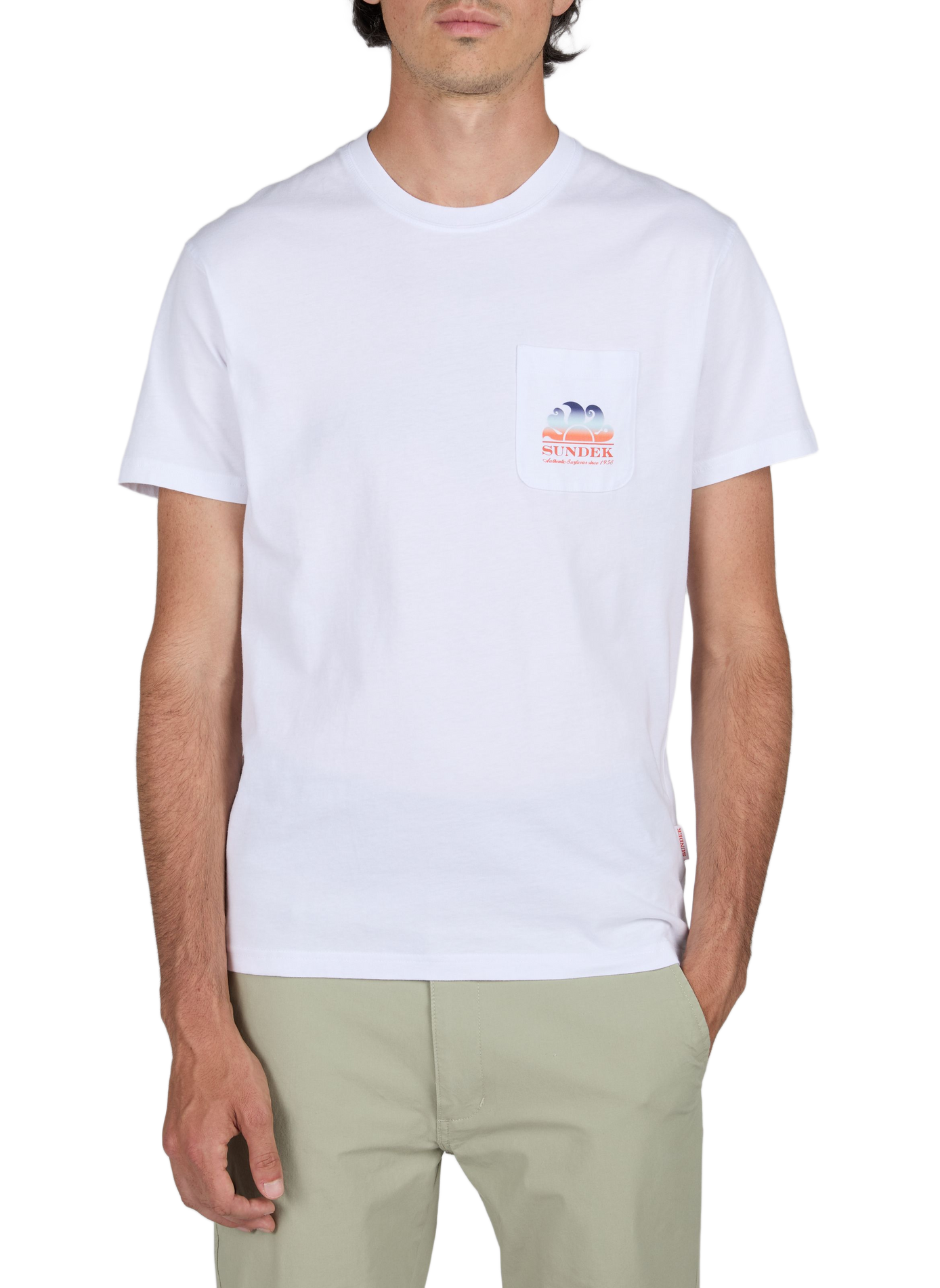 Round neck printed t-shirt SUNDEK White
