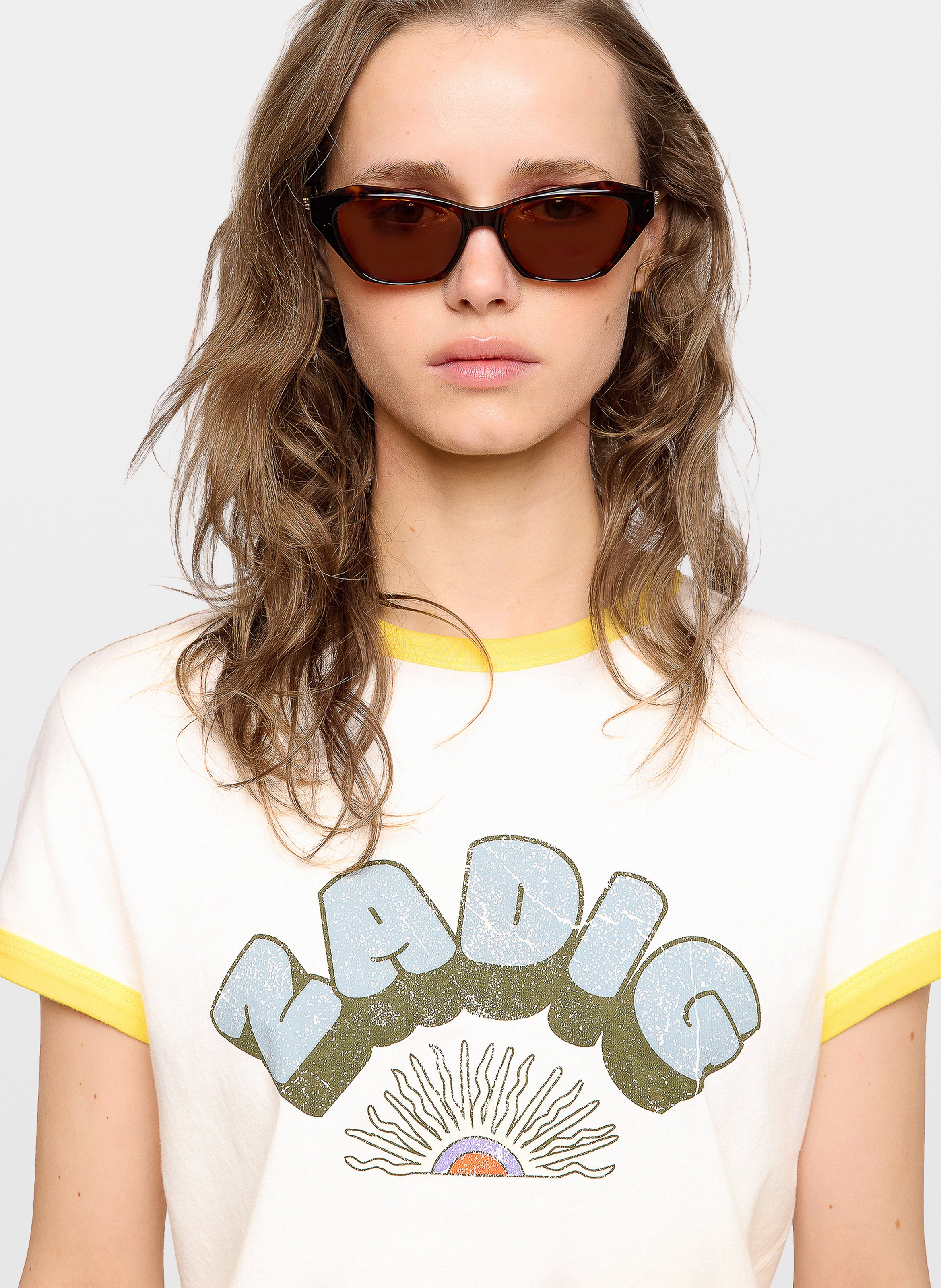 Tee-shirt col rond en coton bio walk ZADIG&VOLTAIRE Blanc
