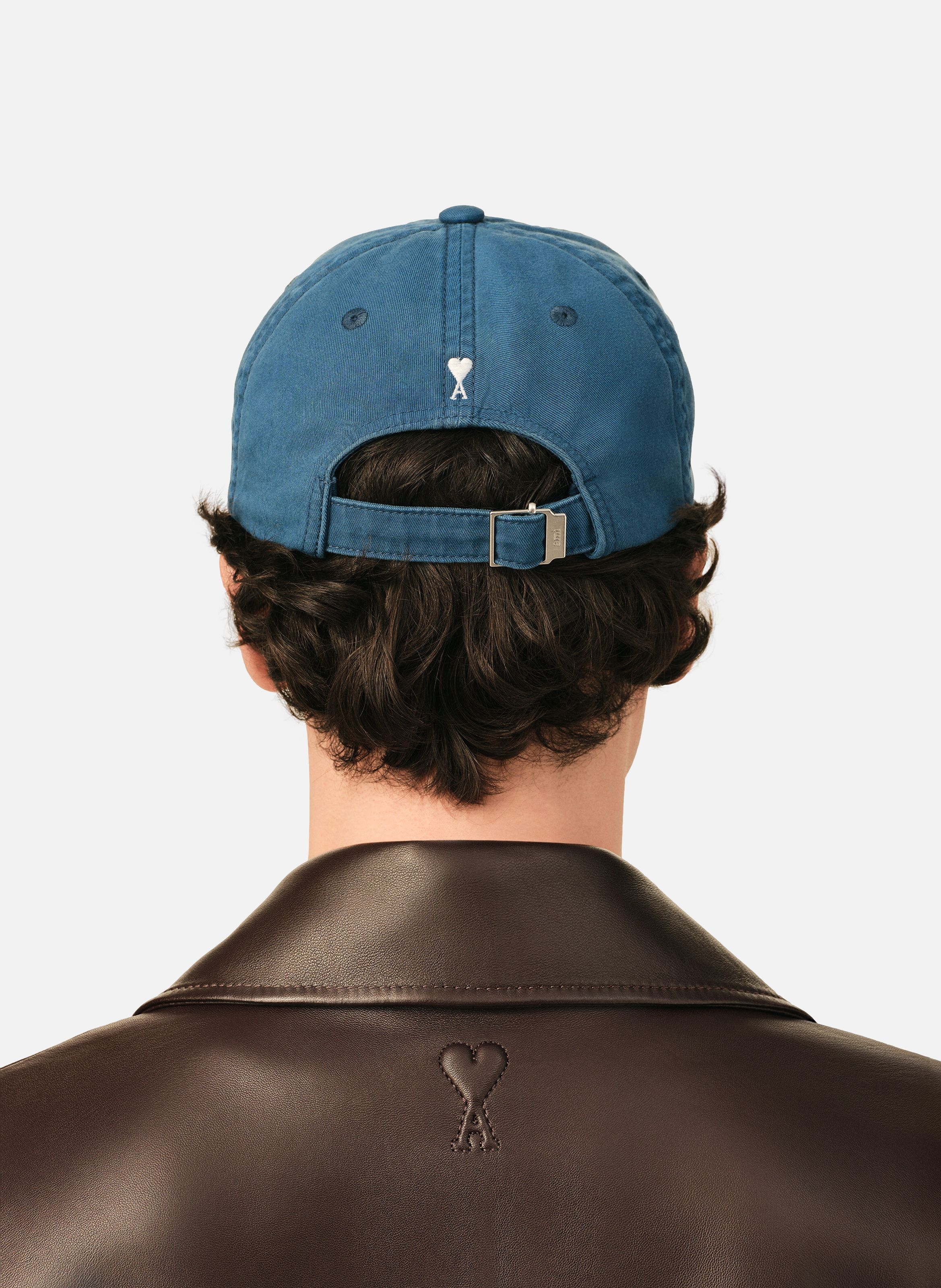 Casquette unisexe en coton "thank you for being a friend" AMI PARIS Bleu