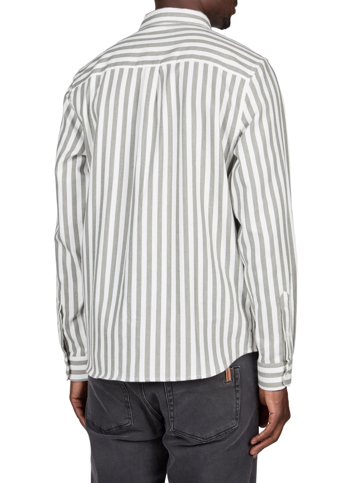 American collar shirt with stripes FAGUO Green