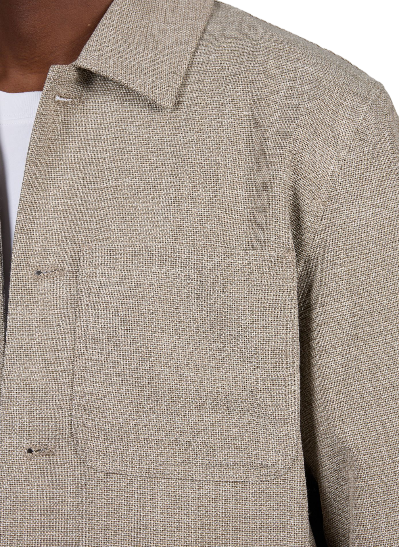 Straight tweed shirt jacket LES DEUX Beige