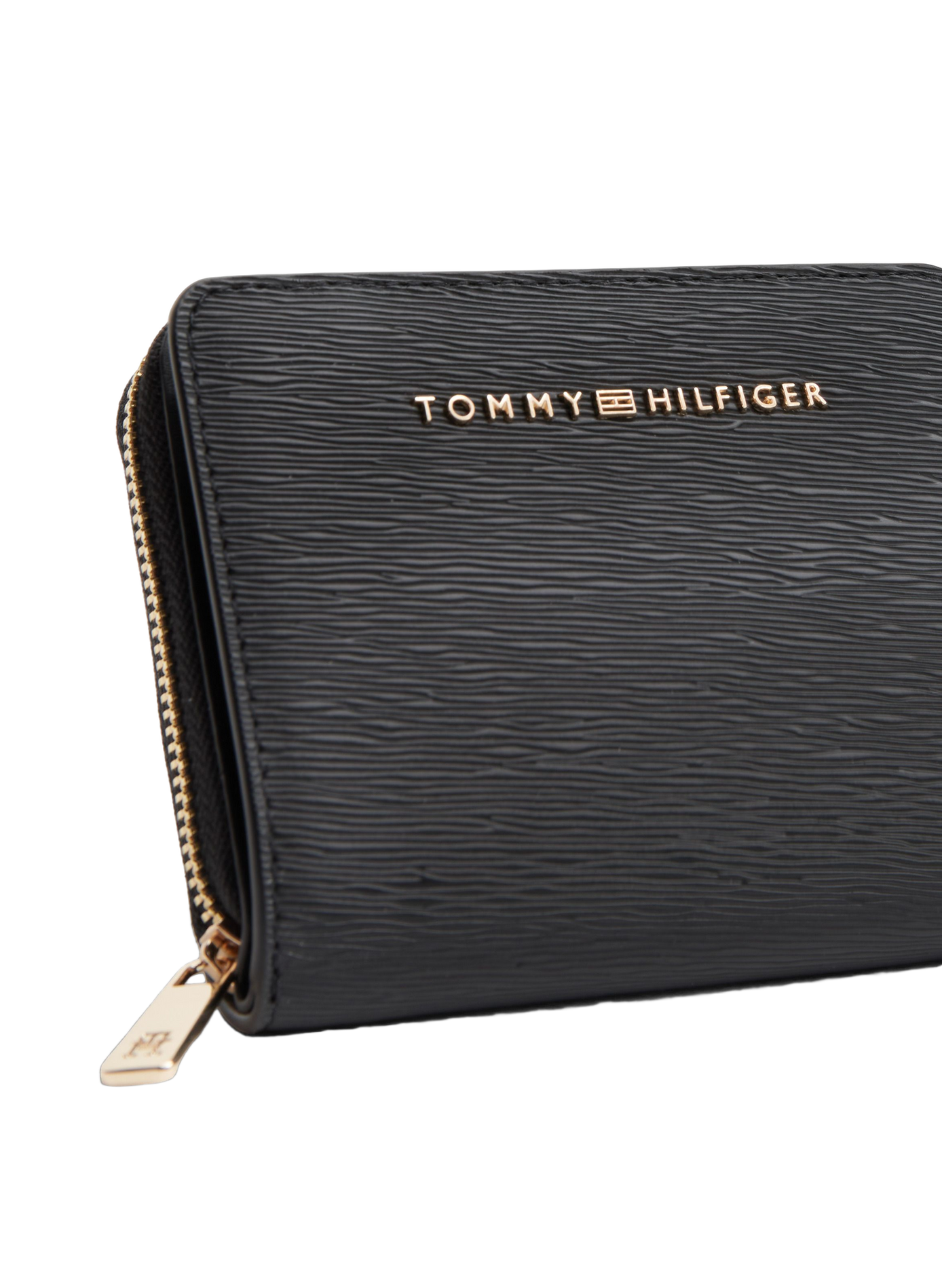 Plain zip-around wallet TOMMY HILFIGER Black