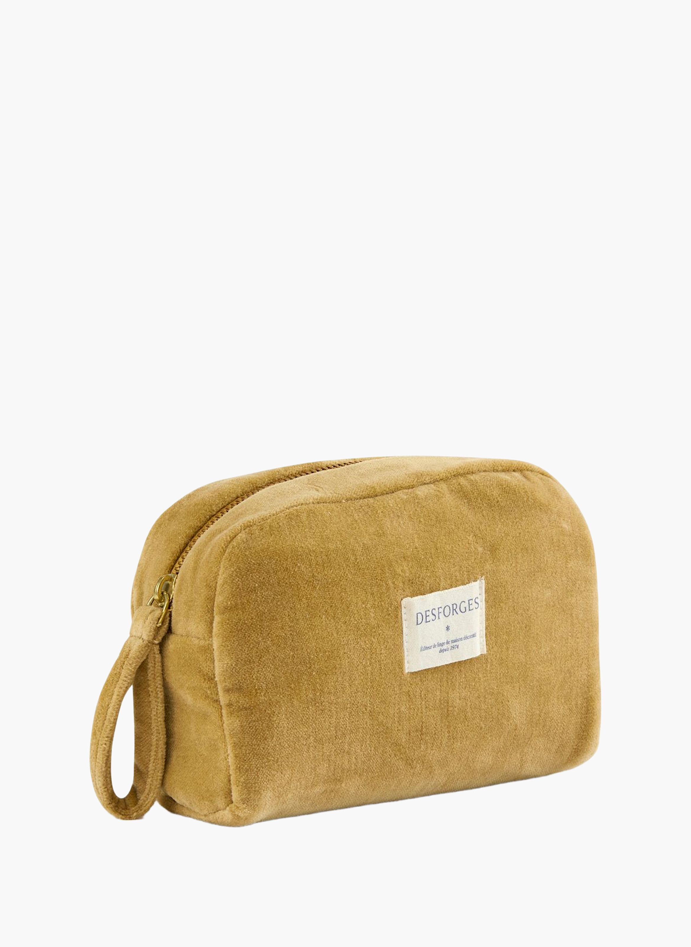 Trousse en velours, calypso DESFORGES Marron