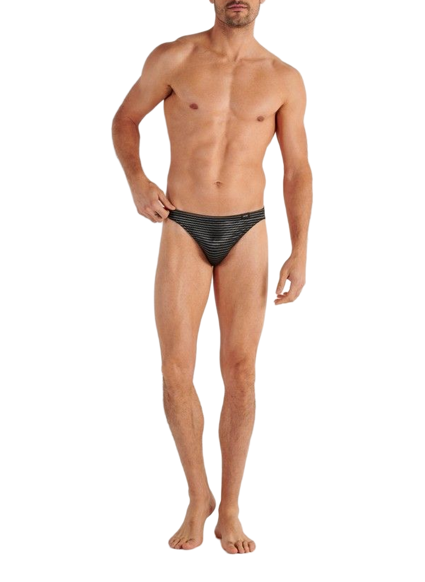 Classic-fit striped briefs HOM Grey