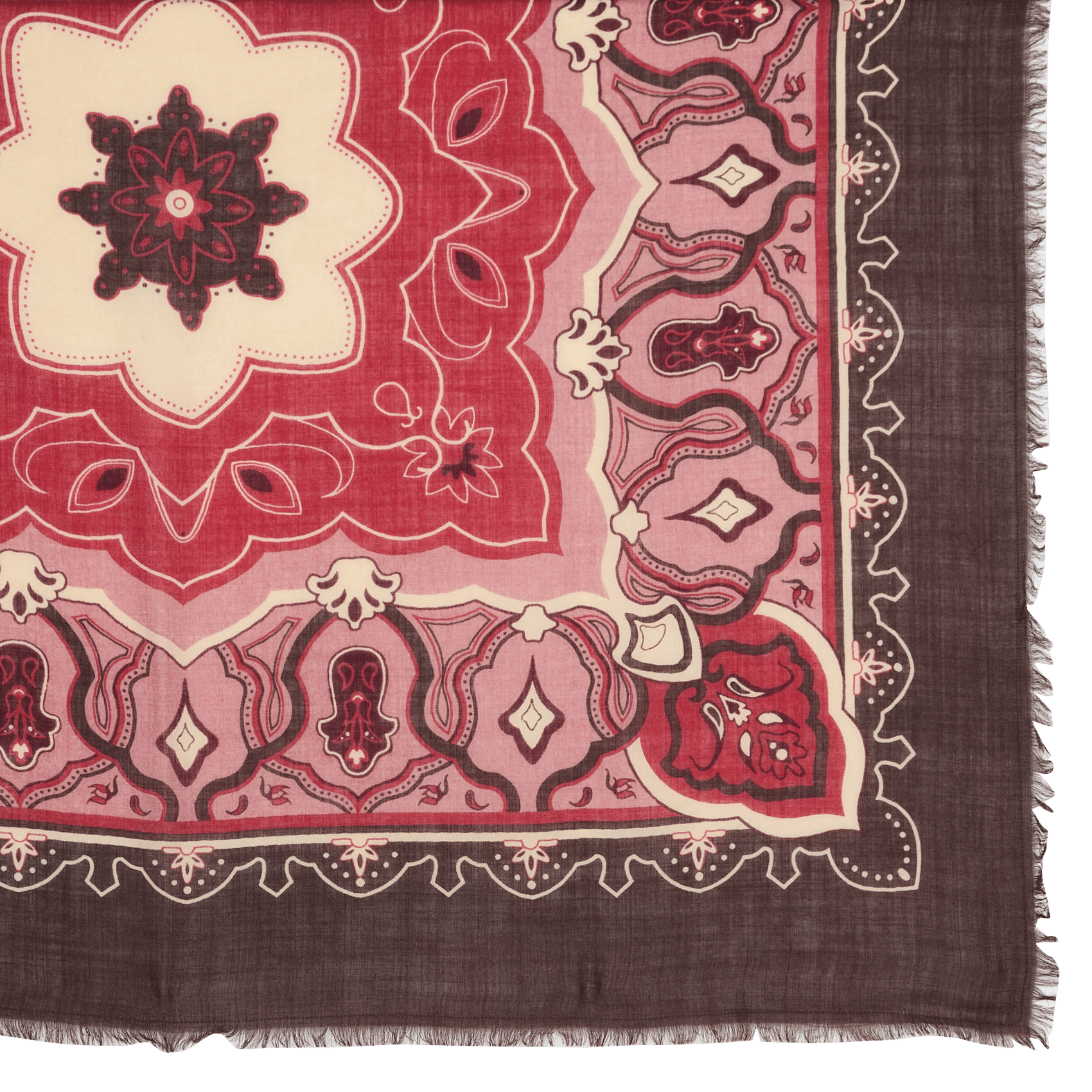 Foulard imprimé en laine remy MAISON 123 Rouge