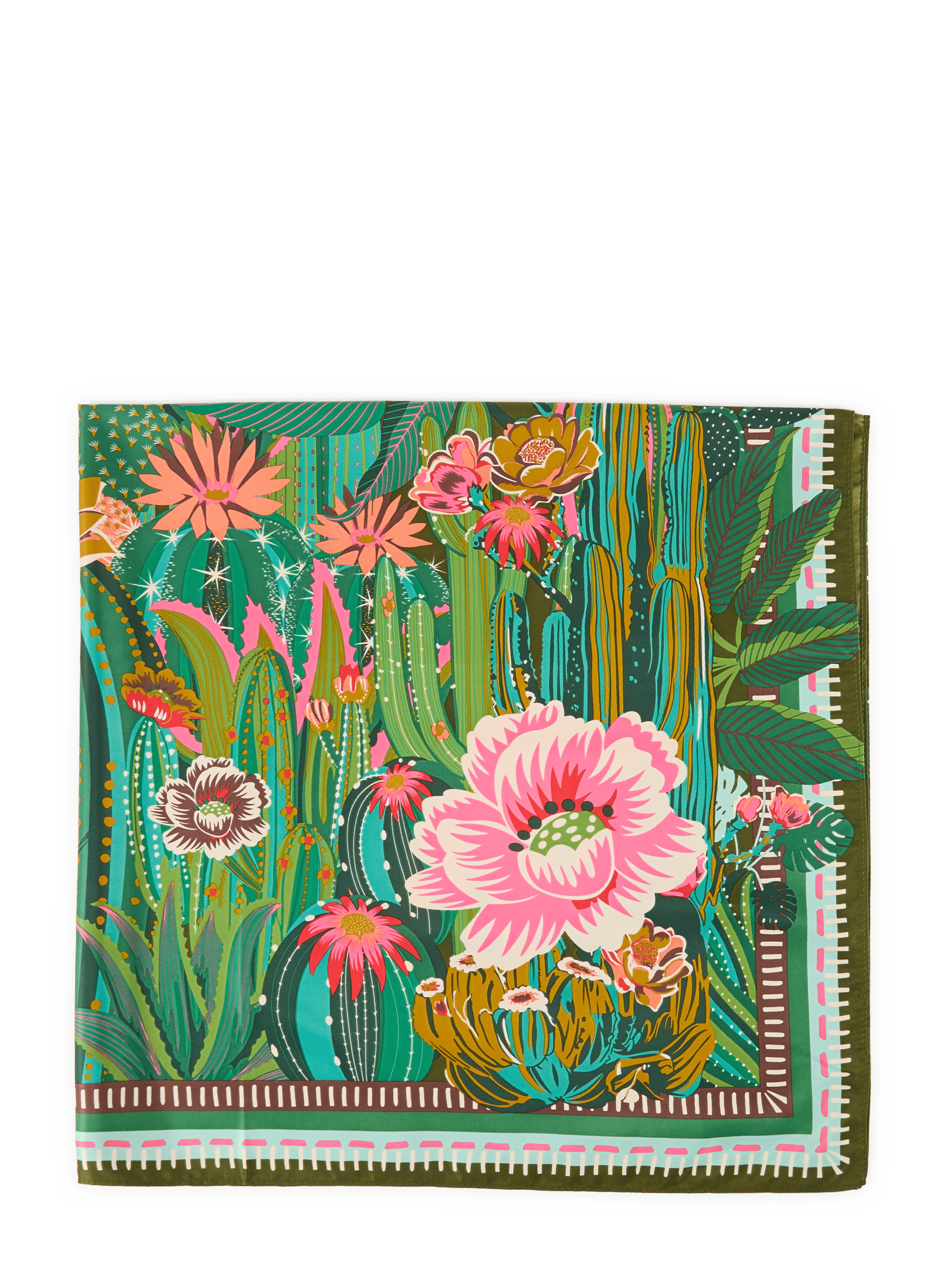 Cactus-Printtuch WILD Grun