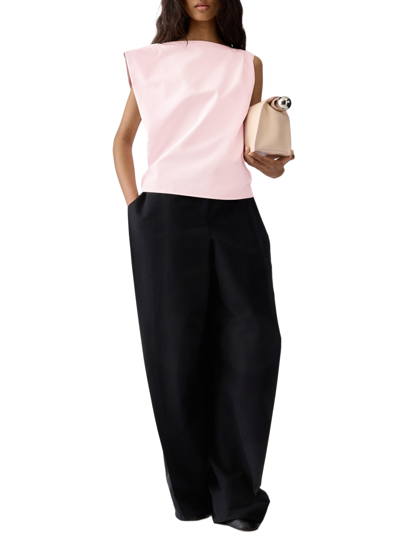 Le haut Drap, korte katoenen top JACQUEMUS Roze