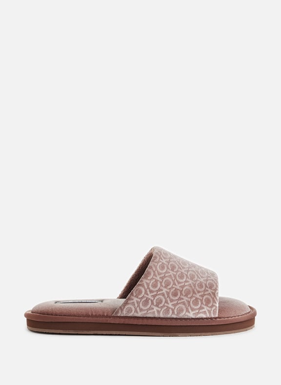 Velvet slippers Brown by CALVIN KLEIN CALVIN KLEIN Velvet slippers Brown