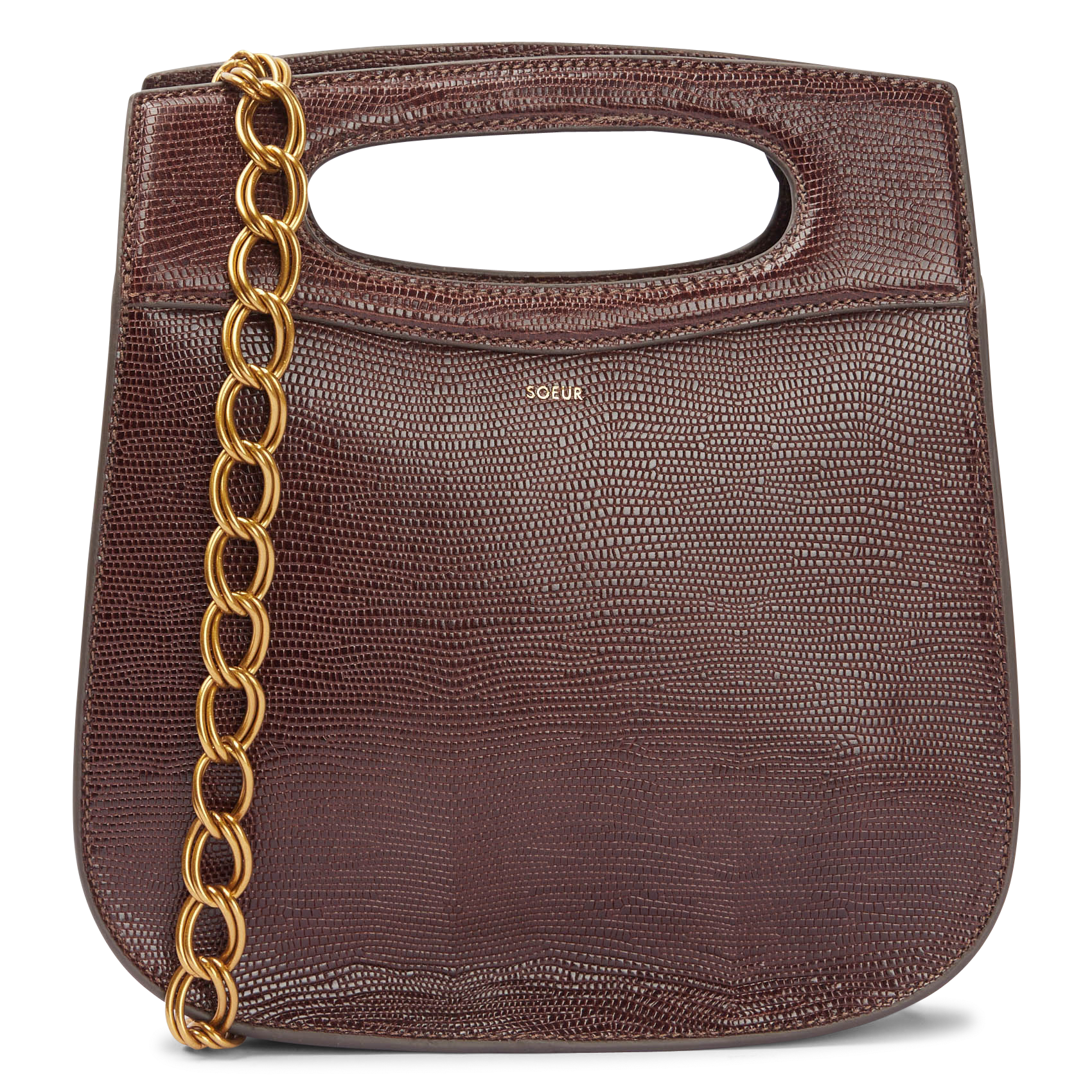 Sac bandoulière en cuir cheri SOEUR Marron