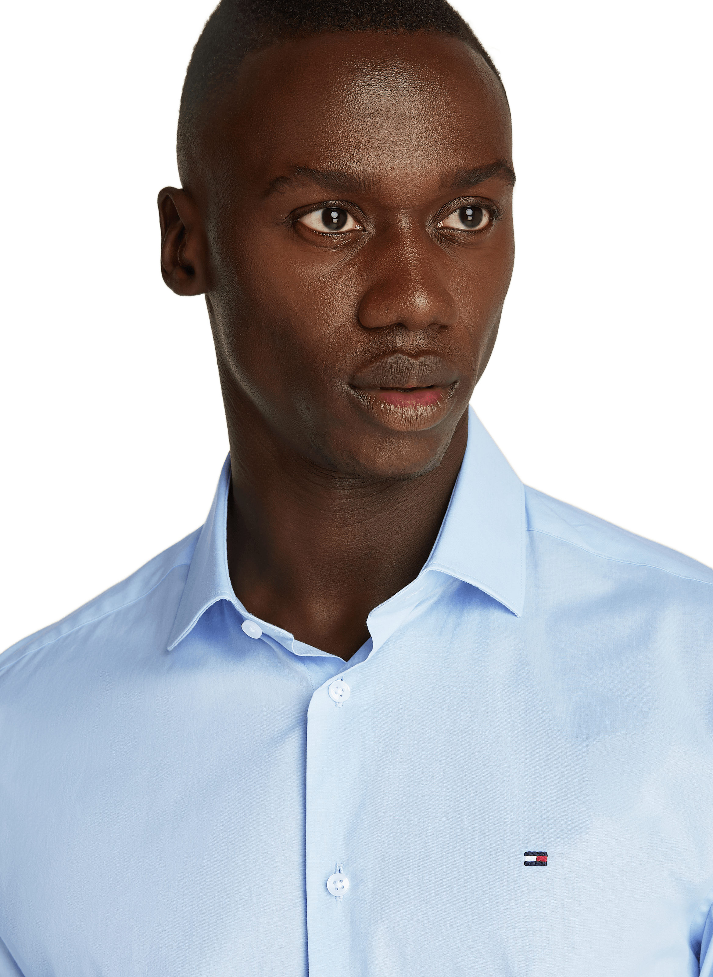 Chemise ajustée en coton  TOMMY HILFIGER Bleu