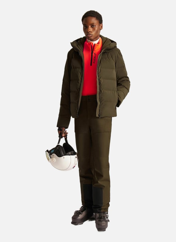 Blouson de ski constant col capuche coupe oversize Marron by FUSALP FUSALP Blouson de ski constant col capuche coupe oversize Marron
